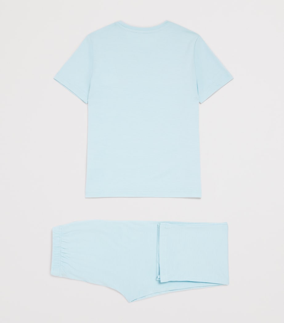 Derek Rose Kids Stretch-Modal Pyjamas (3-16 Years) Blue Image 2