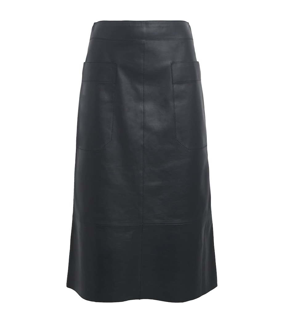 Leather Blomfield Midi Skirt BLACK Image 1