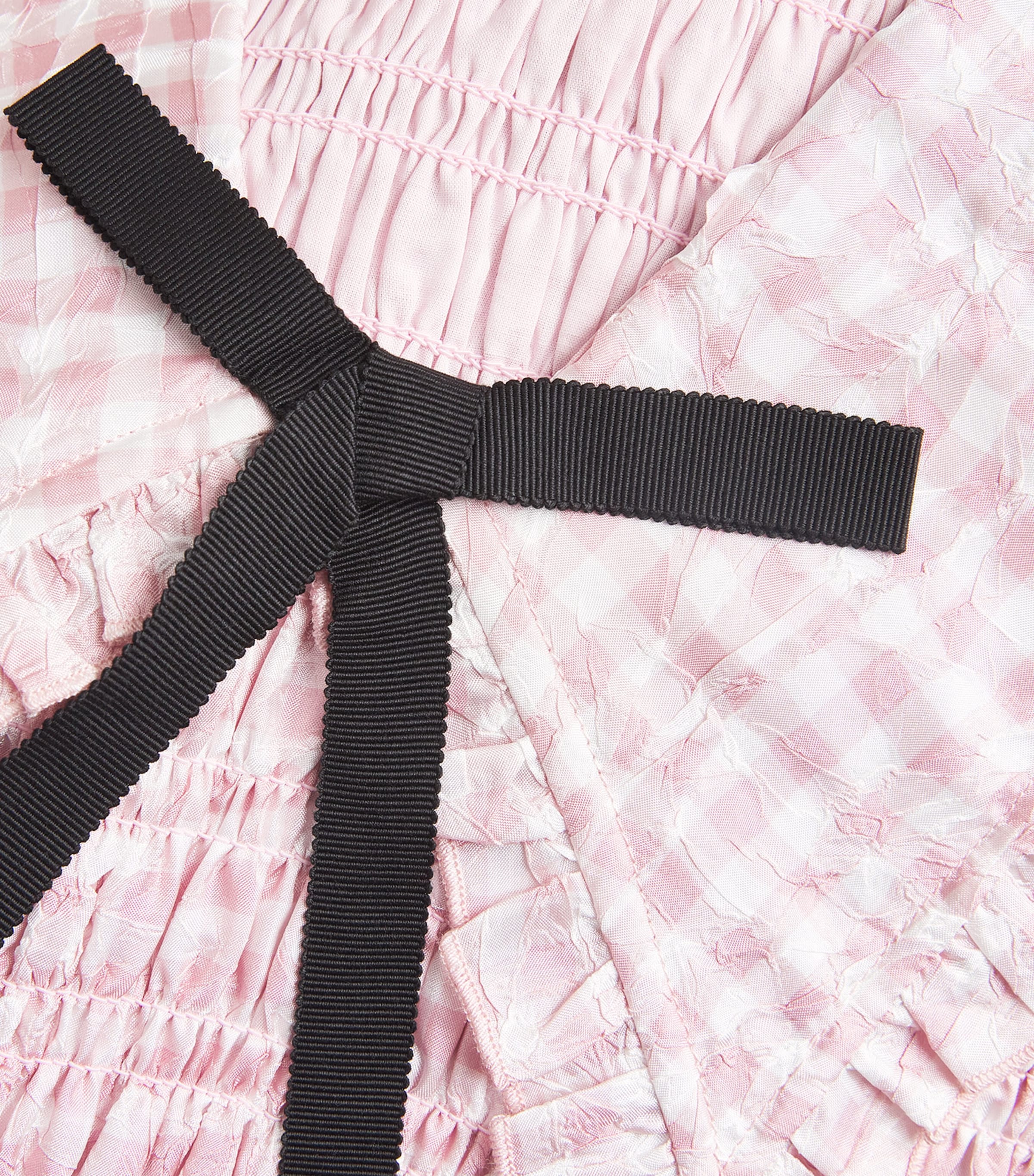 GANNI Womens Check Mini Dress Bleached Mauve Image 5