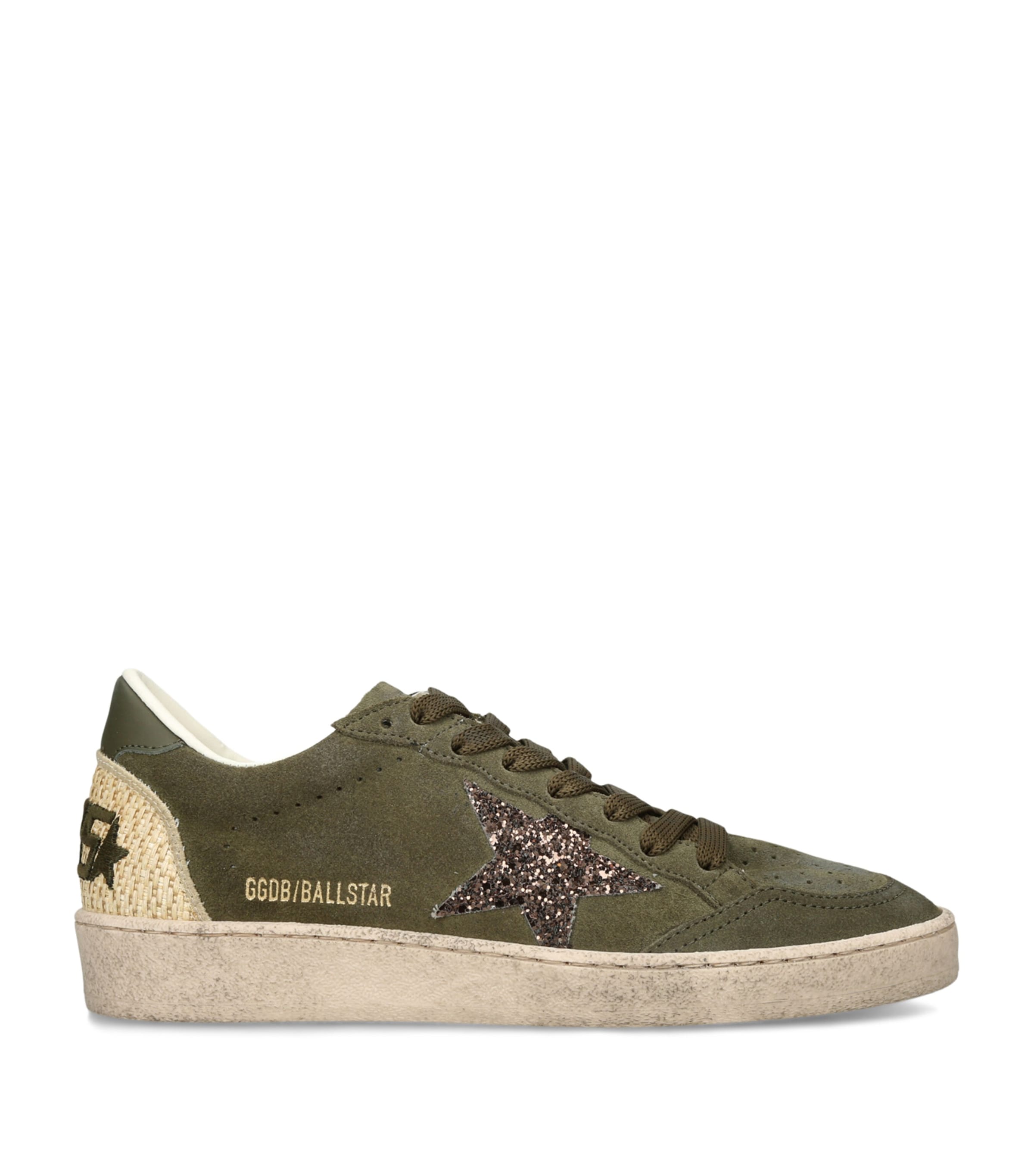 Golden Goose Suede Ball Star Sneakers Green Comb Image 1