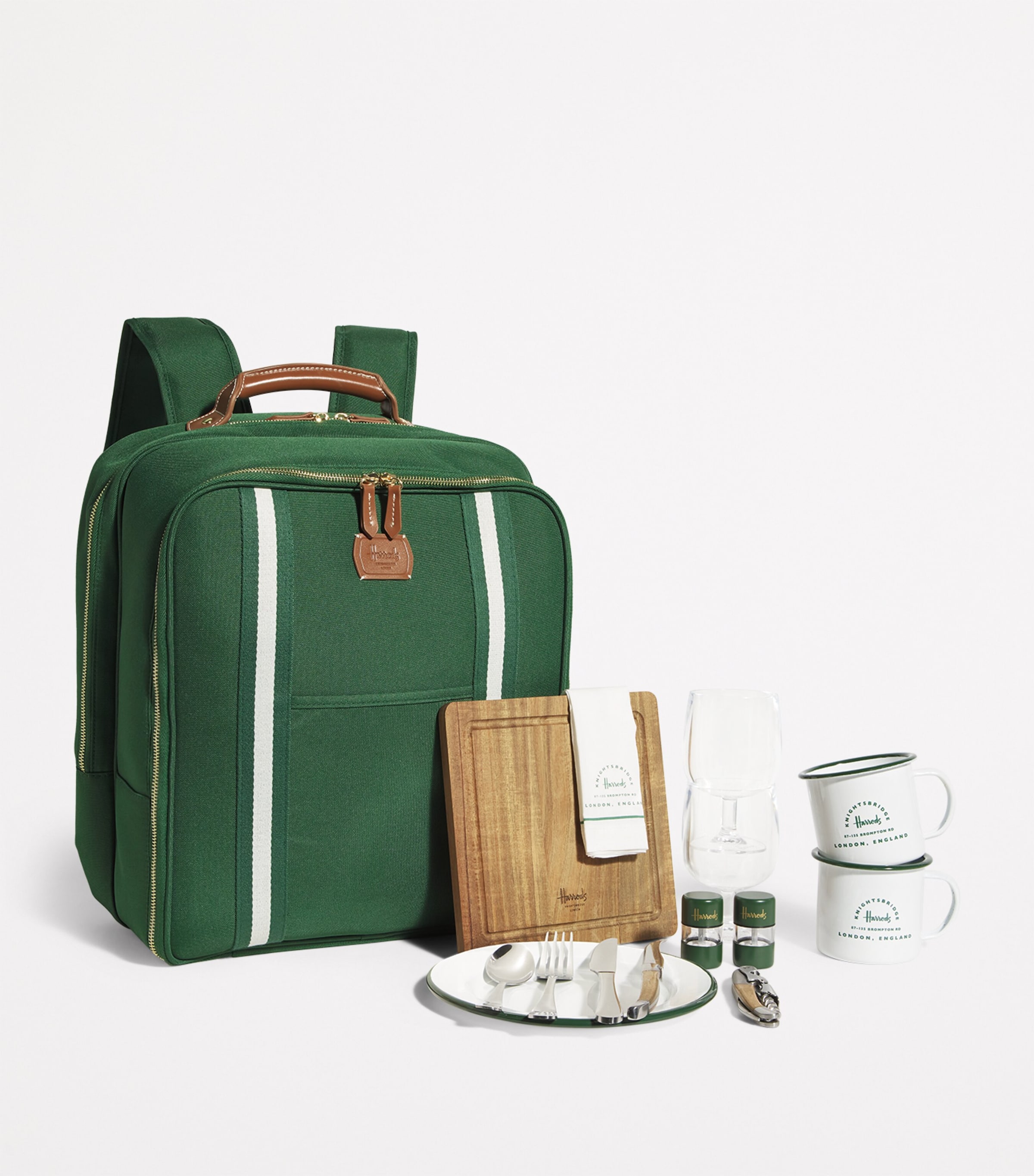 Harrods Picnic Backpack Harrods Green Image 4