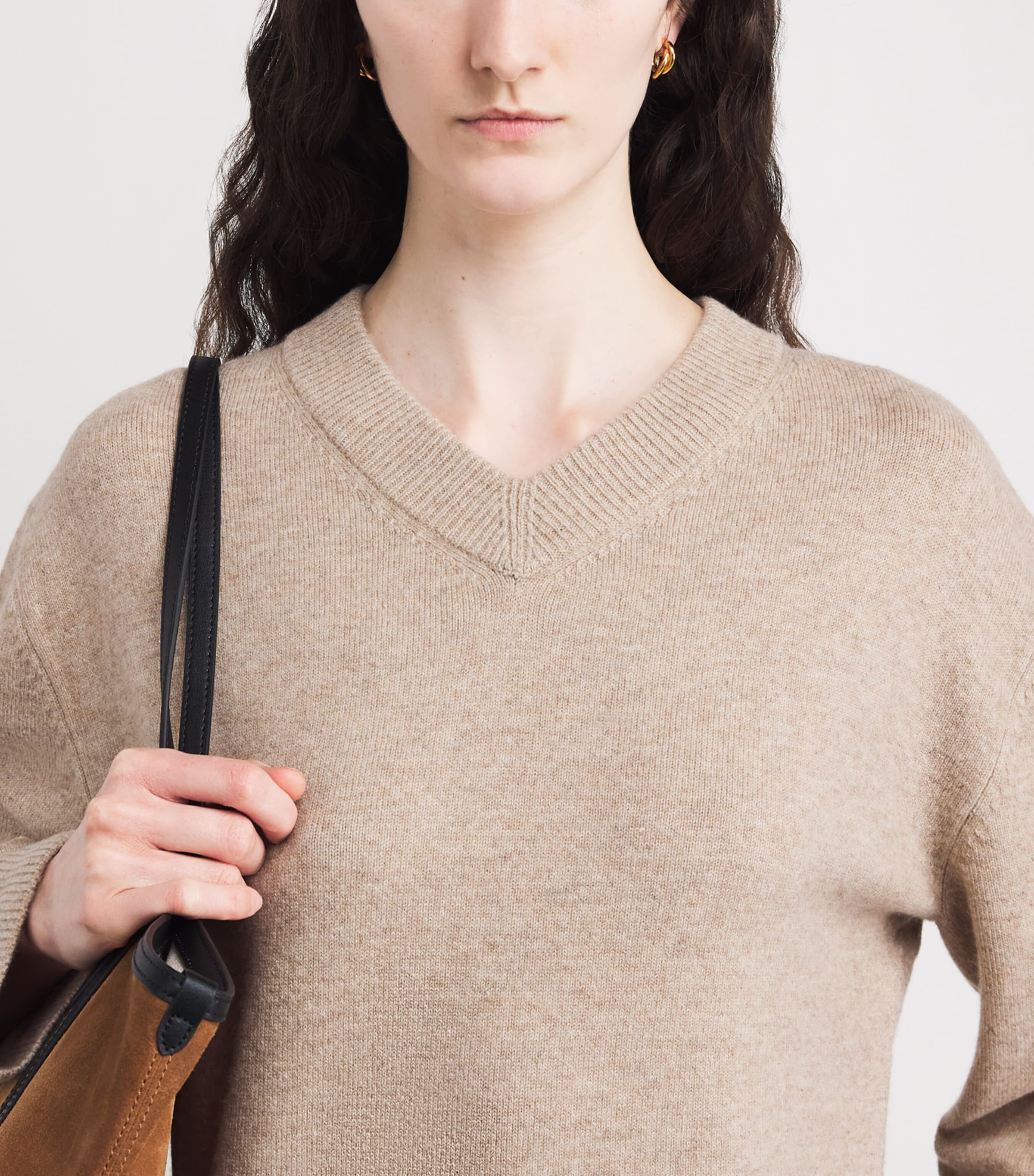 Wool-Blend V-Neck Sweater 311HMA Image 6