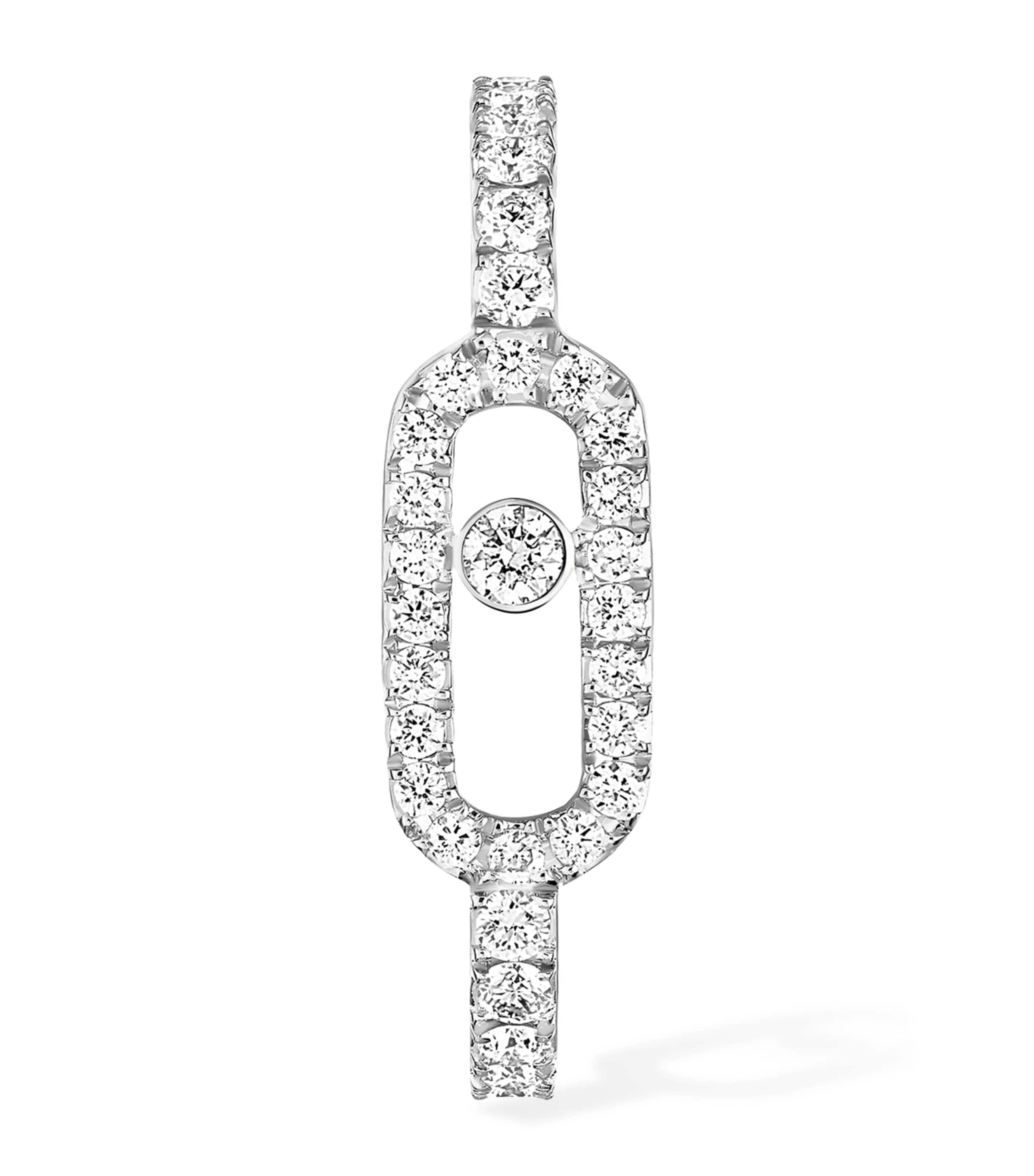 Messika Move Uno White Gold and Diamond Pavé Single Earring (0.19ct) White Gold Image 1