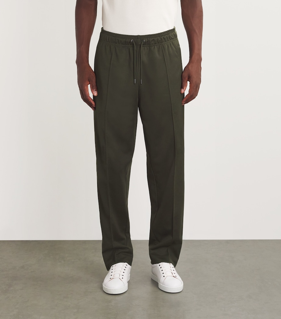 Fred Perry Mens Tape-Side Logo Track Pants Hunting Green Image 3