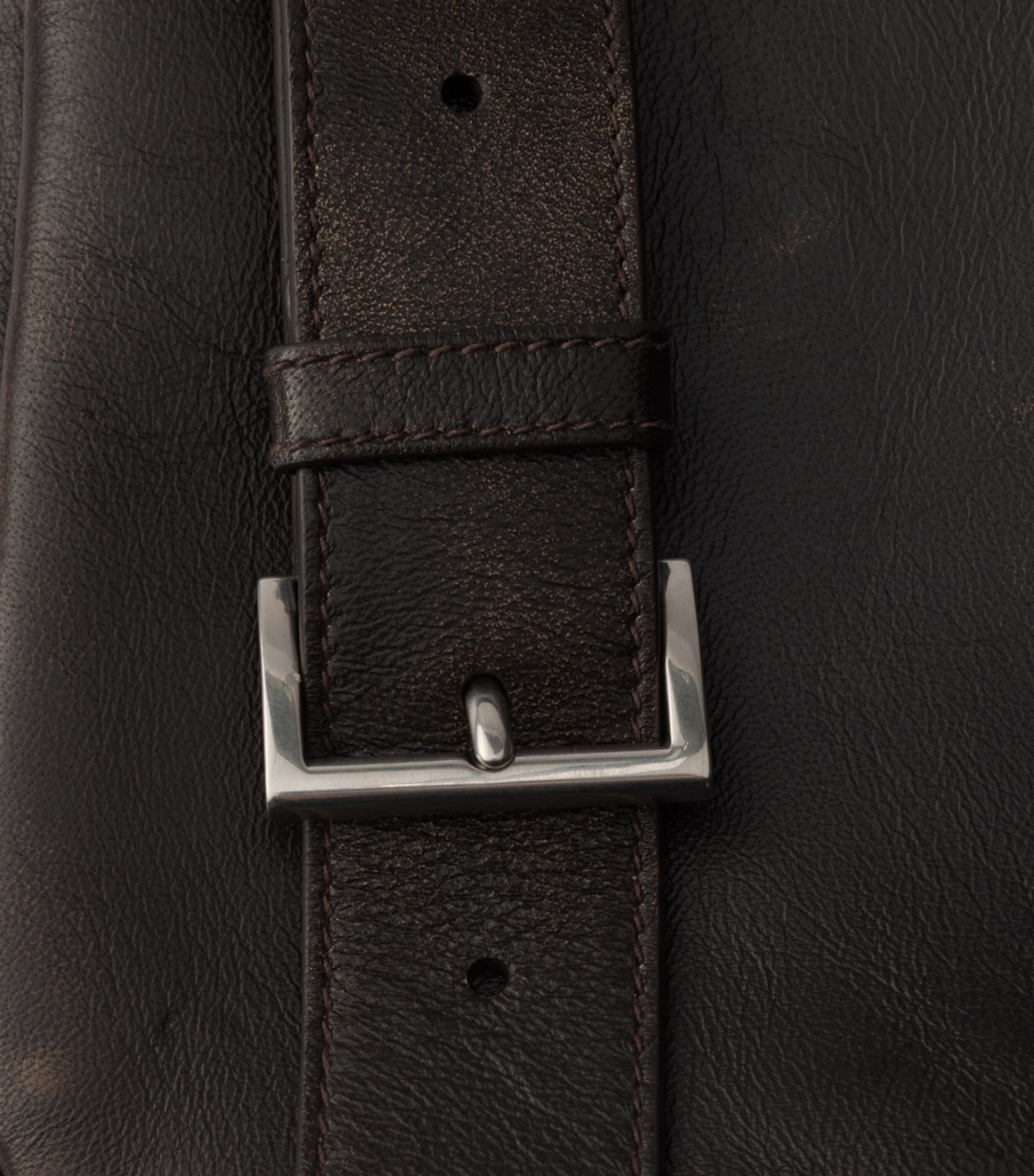 Prada Leather Cross-Body Bag Brown Image 6