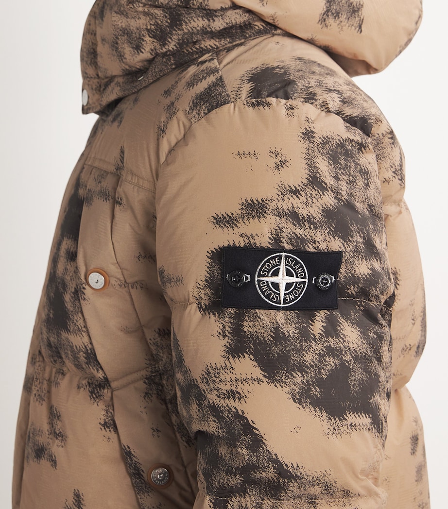 Stone Island Mens Thermo-Reactive Camouflage Puffer Jacket Dove Grey Image 6