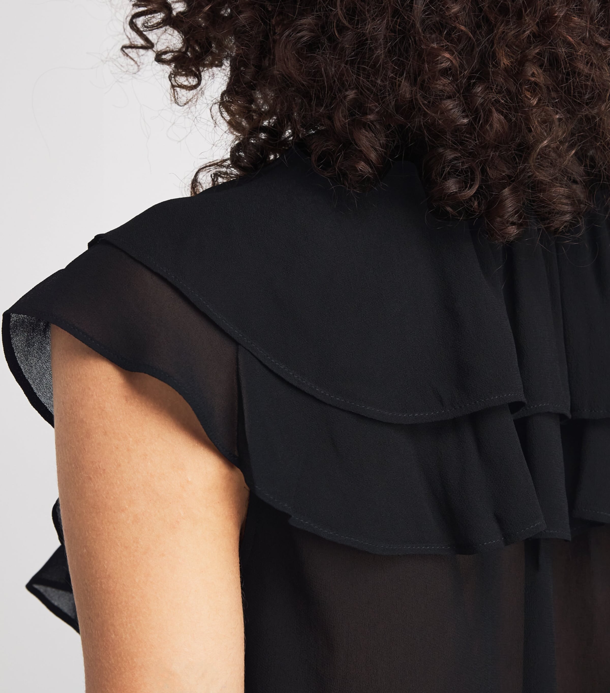 PAIGE Womens Lucia Blouse Black Image 3
