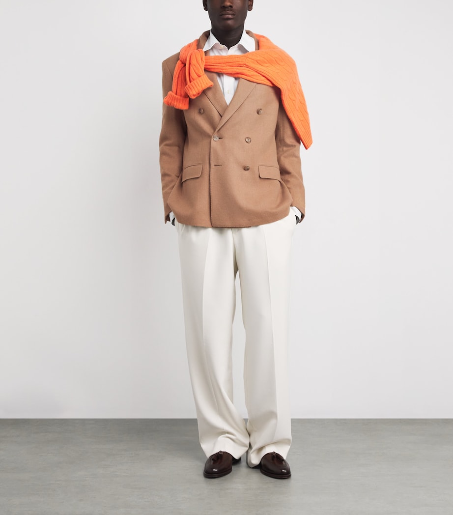 Camel Hair Double-Breasted Blazer CAMEL Image 2