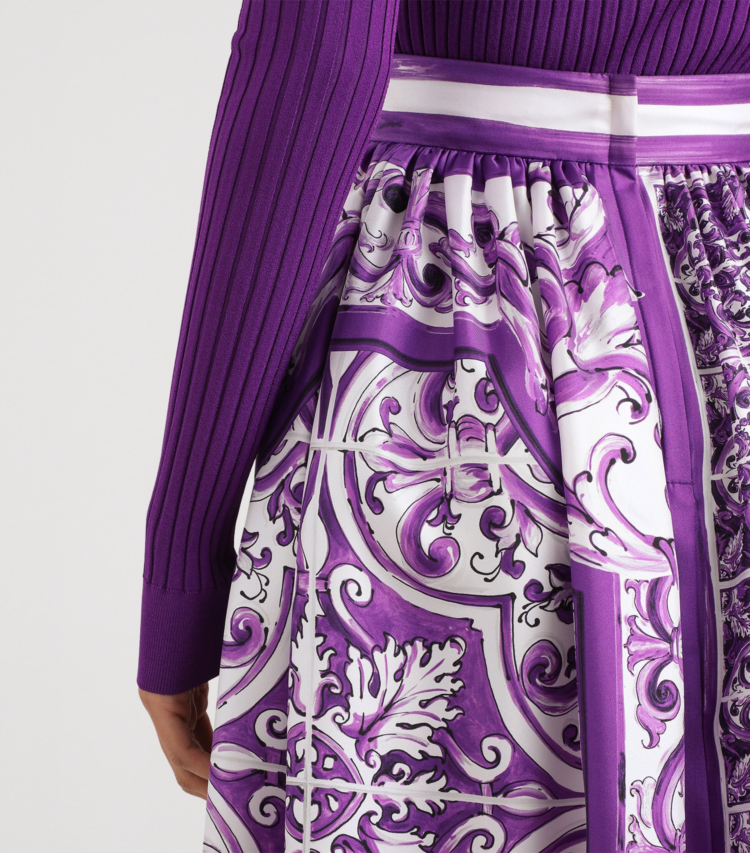 Silk Printed Midi Skirt MIX MAIOLICA Image 5