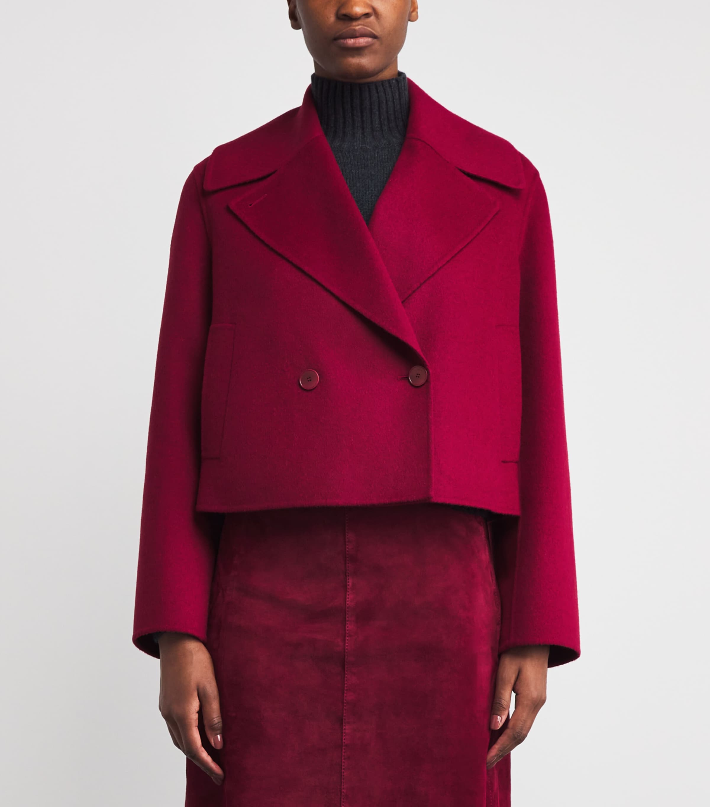 Wool-Cashmere Delano Coat RUBY Image 3