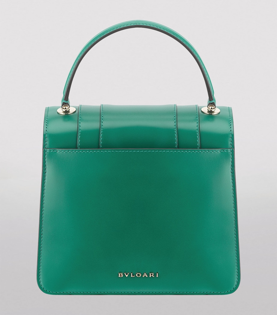 Leather Serpenti Forever Top-Handle Bag GREEN LIGHT Image 3