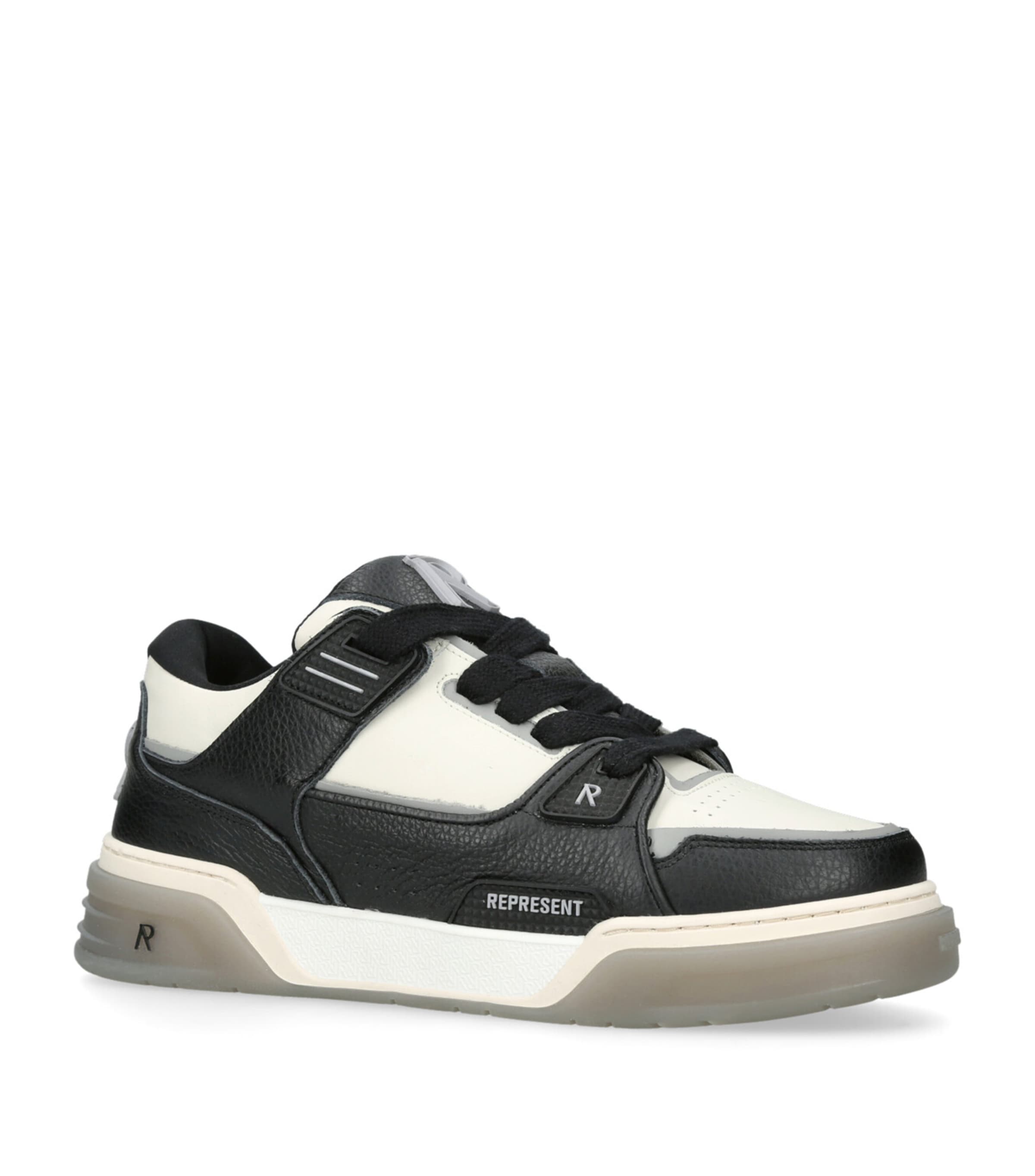 Leather Studio Sneakers BLK/WHITE Image 3