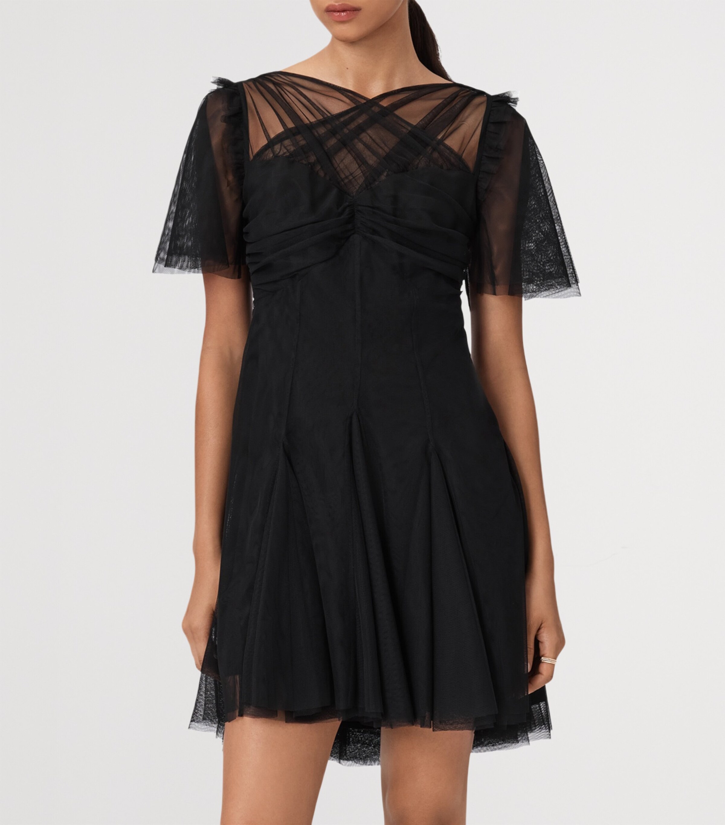 Layered Madi Mini Dress BLACK Image 5