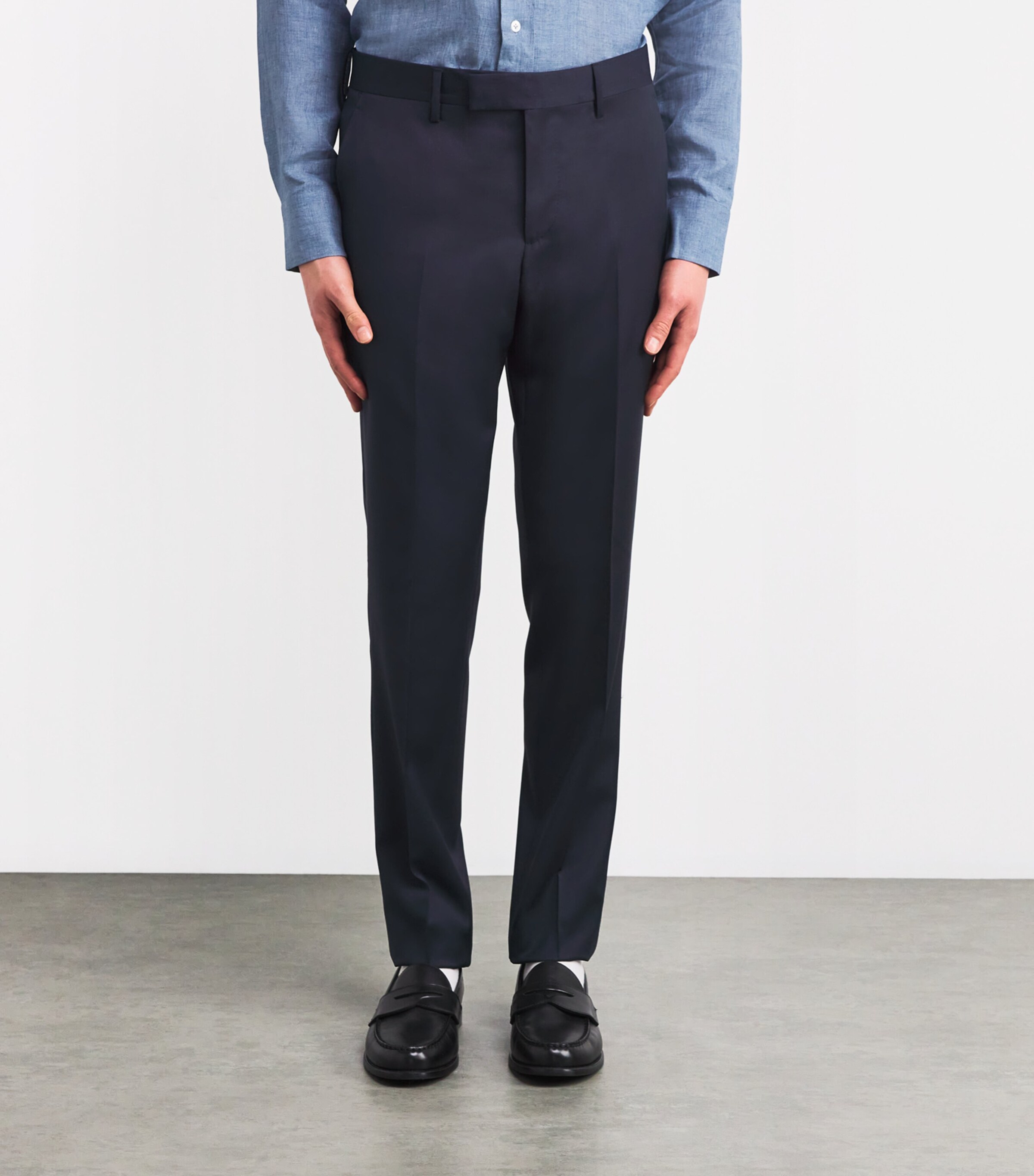 Lardini Mens Cotton Tailored Drop Trousers Image 3