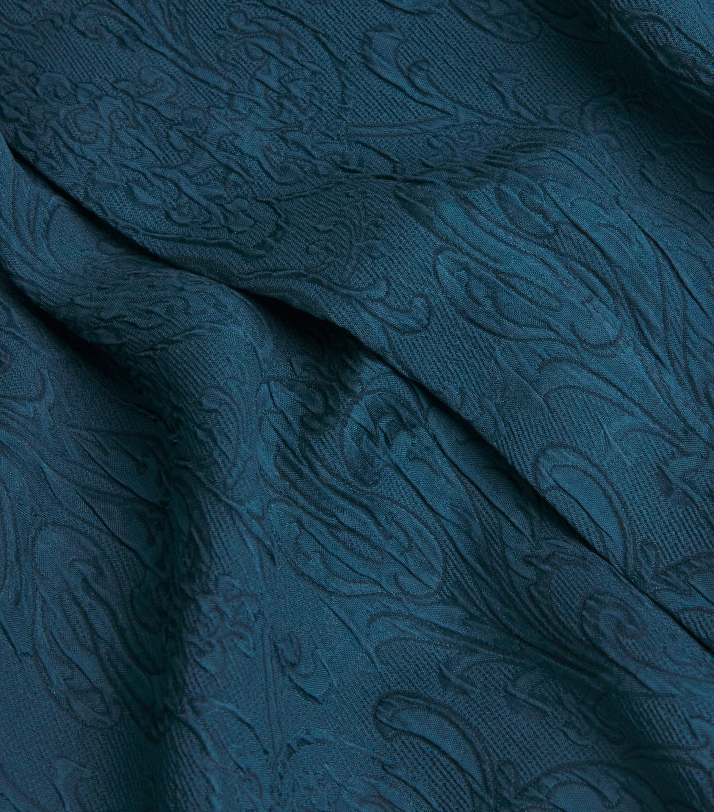 Silk Stand-Collar Shirt TEALDARK Image 5