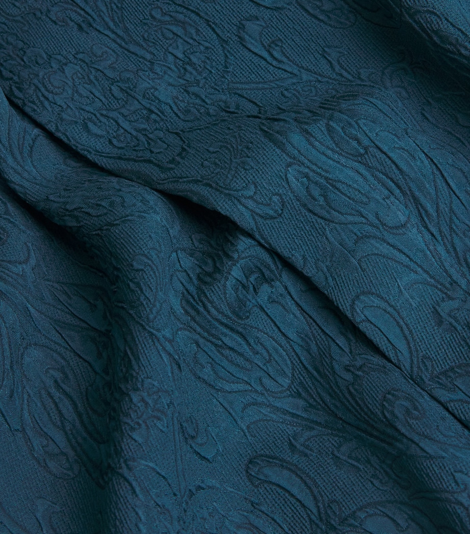 Silk Stand-Collar Shirt TEALDARK Image 5