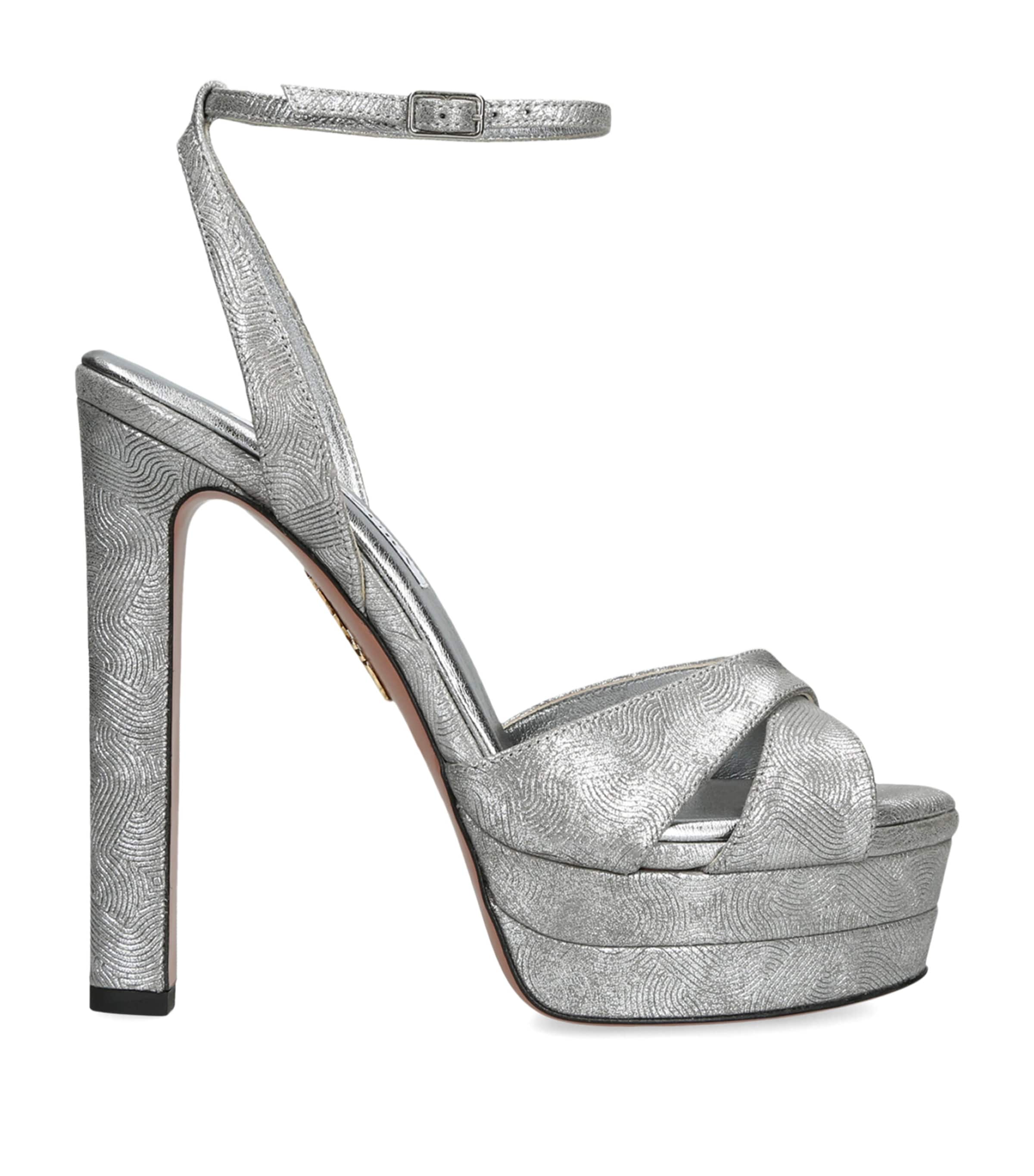 Leather Divine Sandals 130 SILVER Image 1