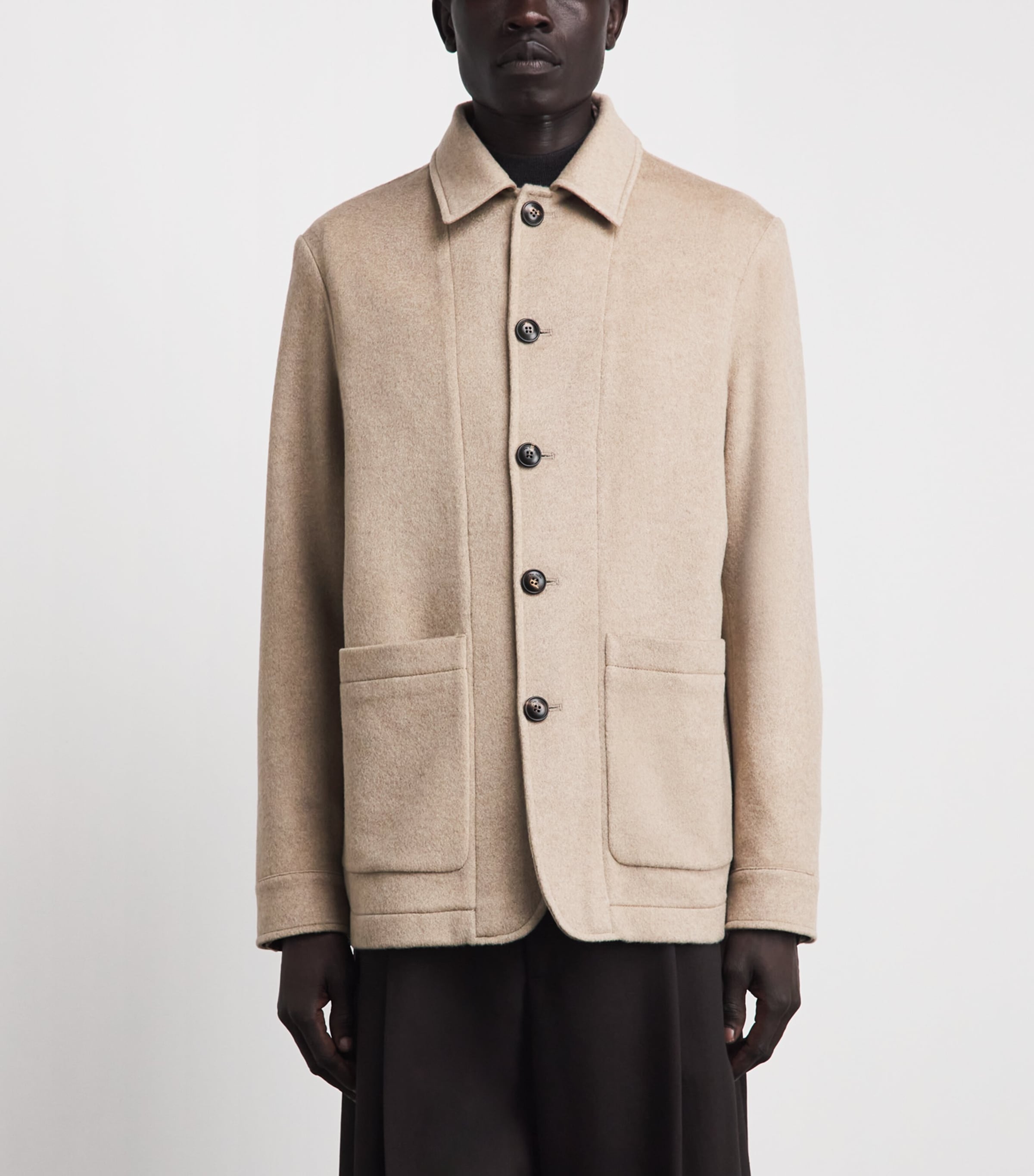 Pal Zileri Mens Cashmere Blouson Jacket Light Brown Image 4