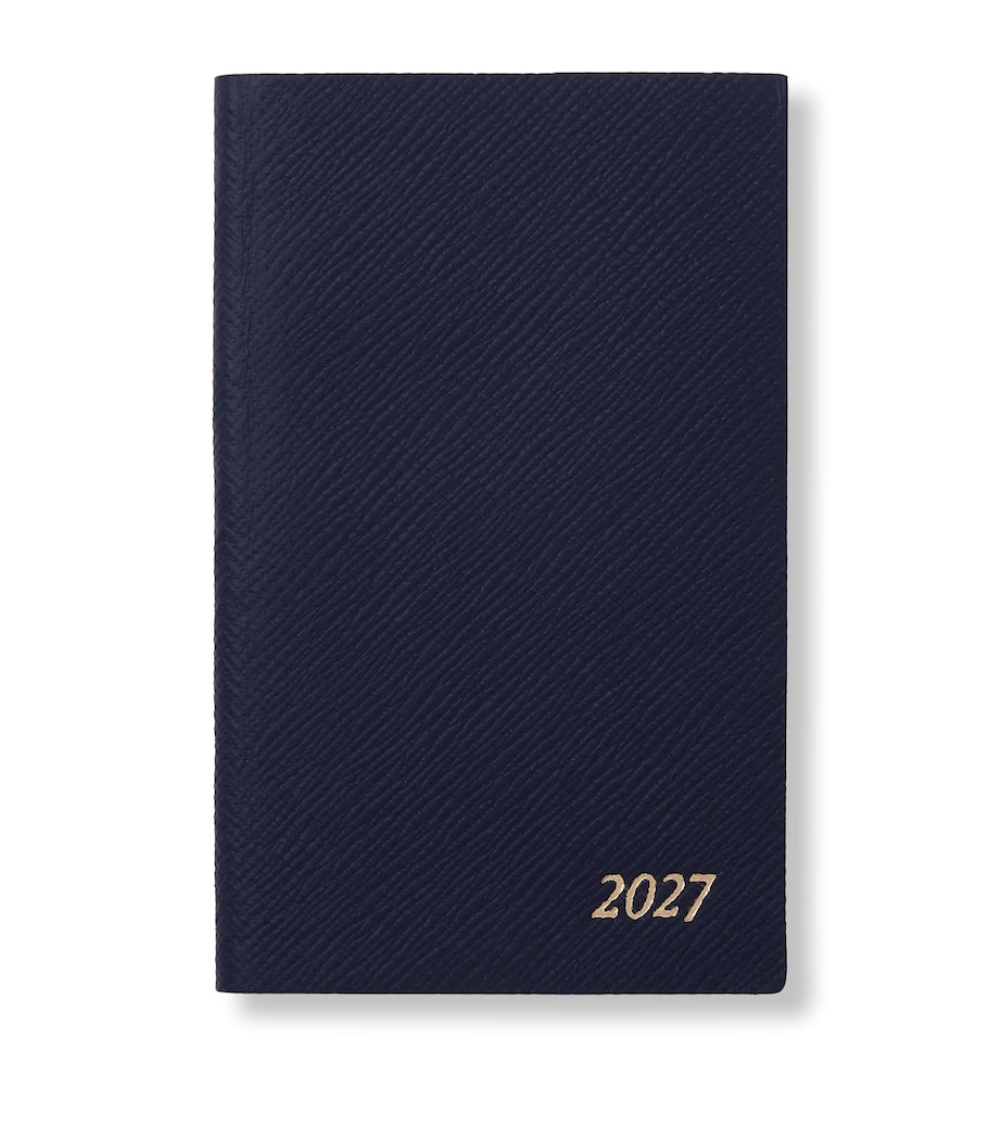 Smythson Leather Panama Weekly Diary 2027 Navy Image 1