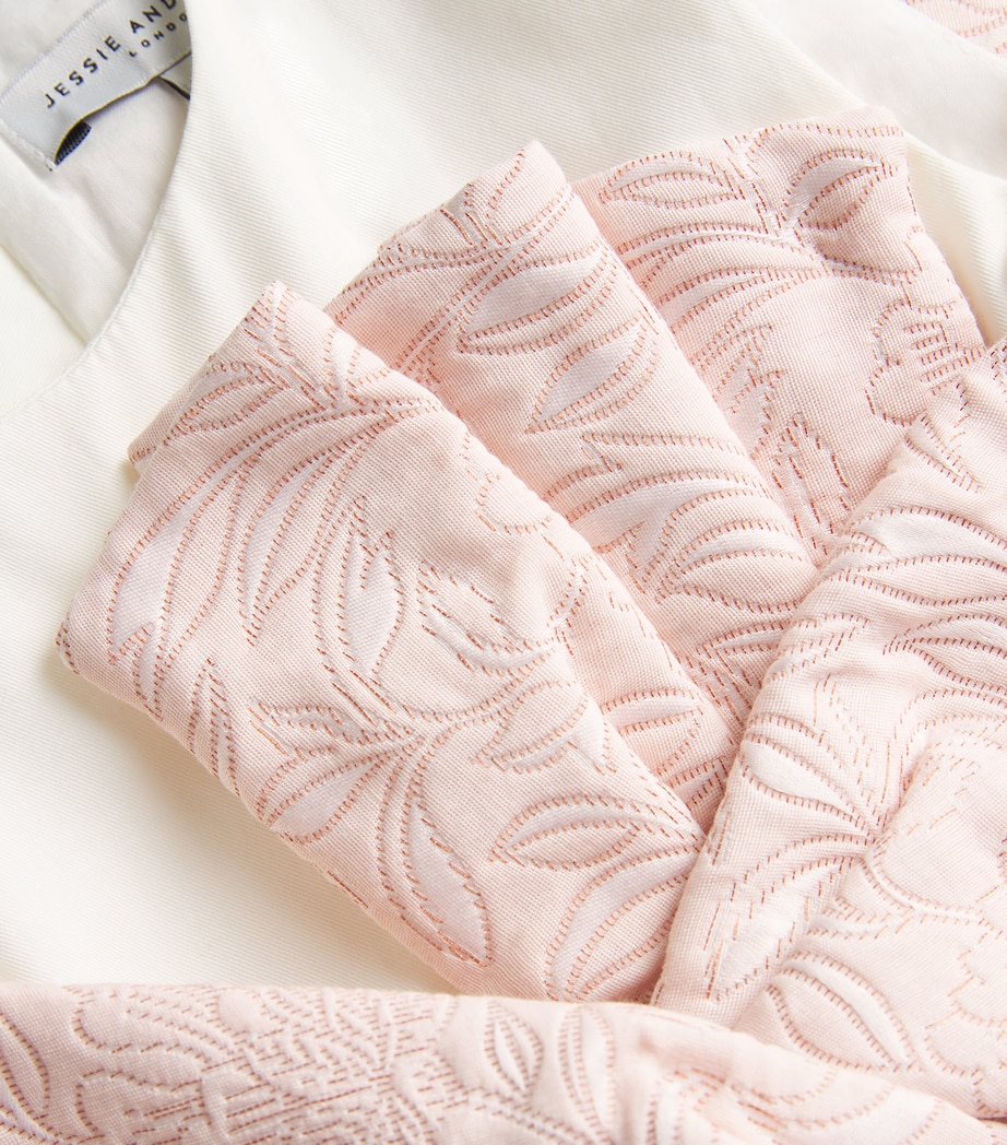 Floral-Jacquard Little Heart Dress (4-14 Years) 1051PINK ORNAMENTAL Image 3