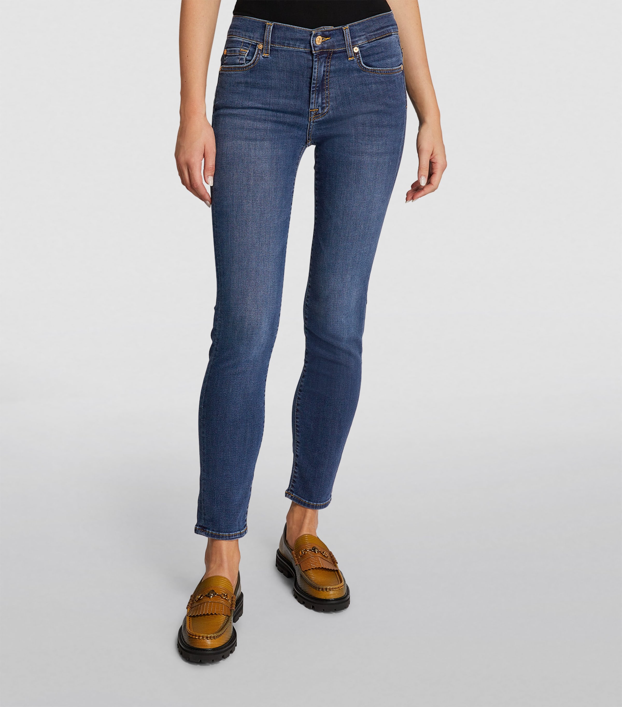 B(Air) Roxanne Slim Jeans MID BLUE Image 3