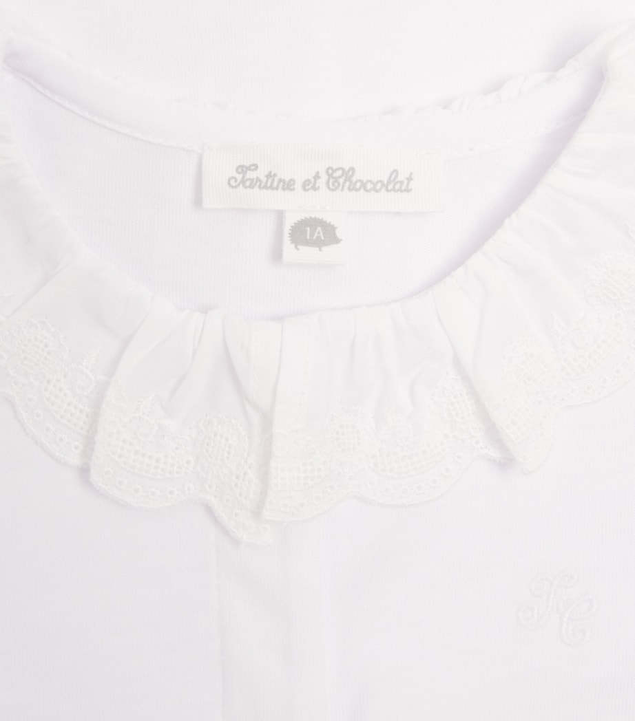 Cotton Collar Bodysuit (1-18 Months) 1BLANC Image 3