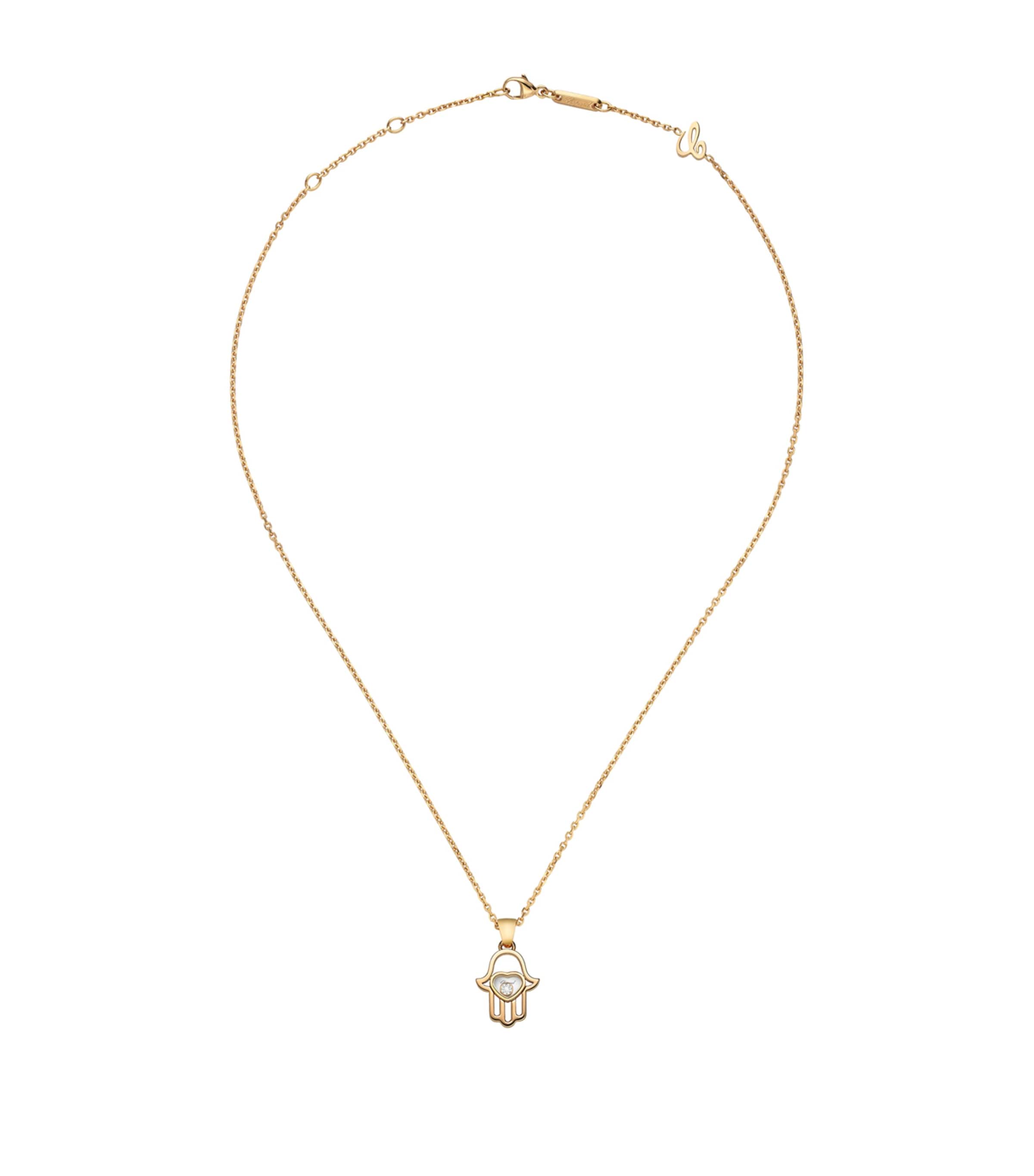 Rose Gold and Diamond Good Luck Necklace 18K ROSE GOLD Image 4
