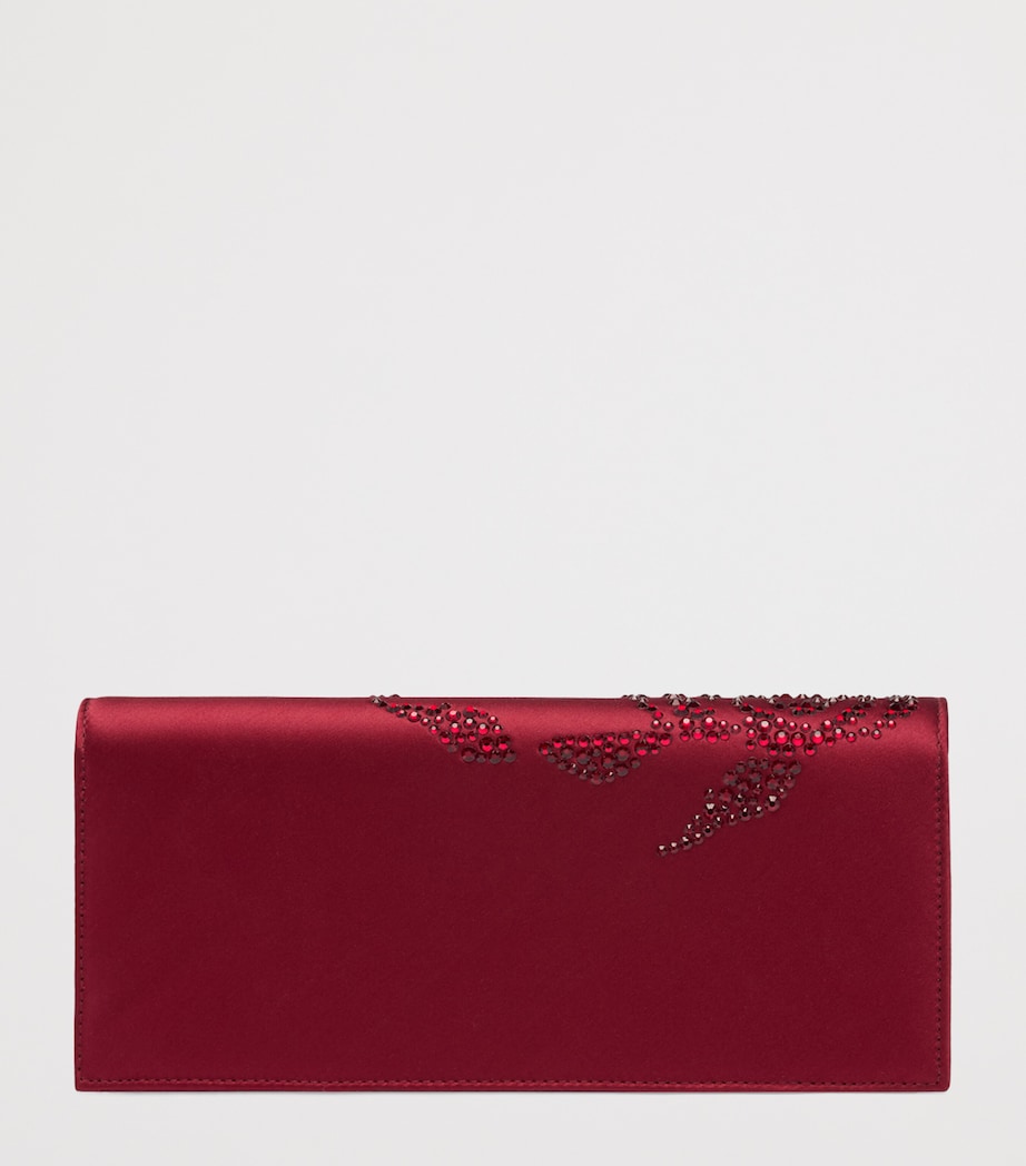 Satin Embellished Vivien Clutch Bag WINE Image 3
