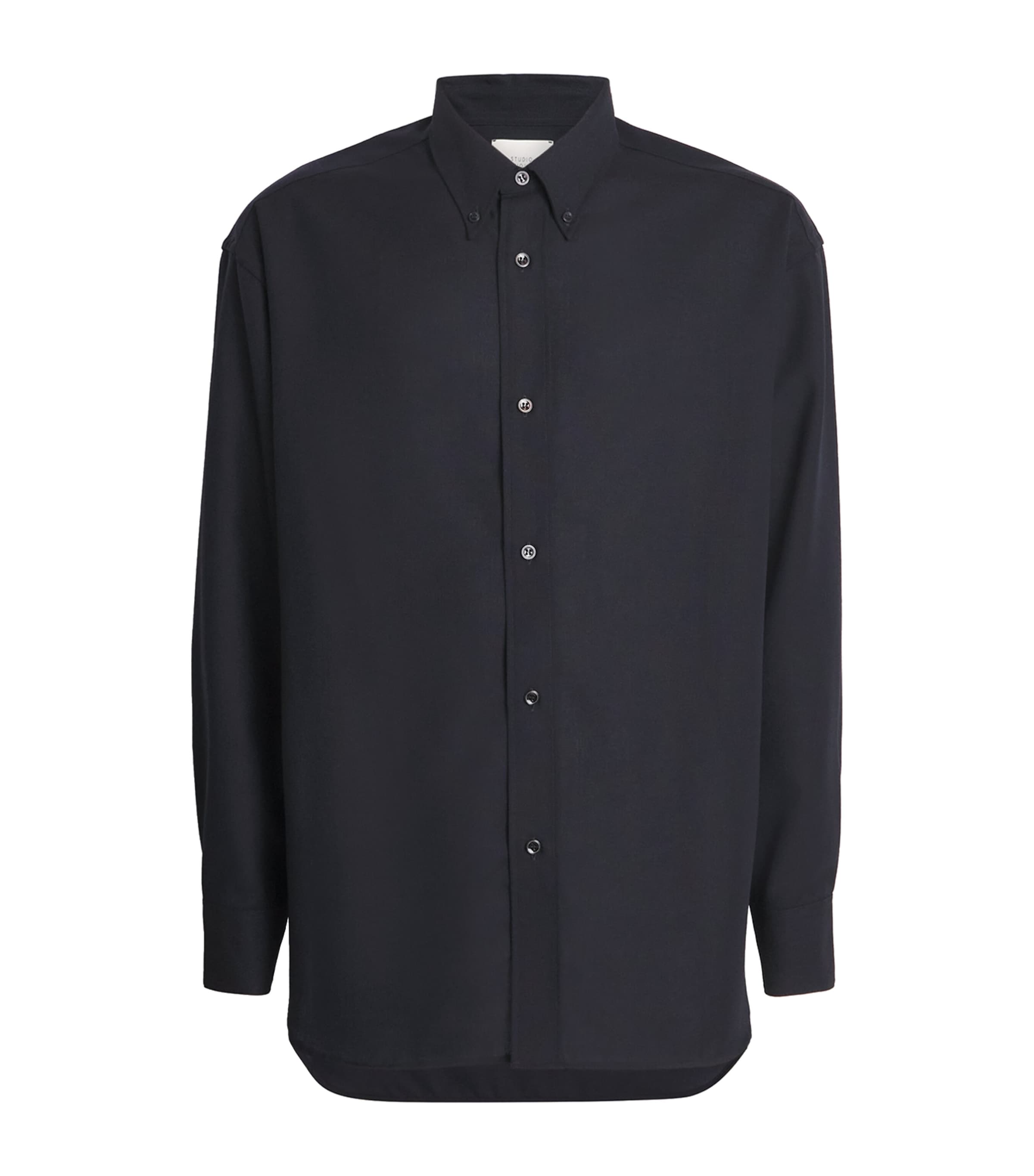 Heritage Wool Oversized Jude Shirt DARKEST NAVY Image 1