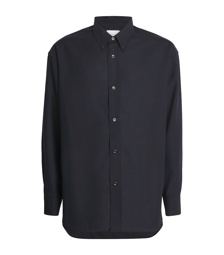Heritage Wool Oversized Jude Shirt DARKEST NAVY Image 1