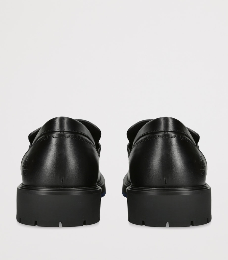 Burberry Leather Rogue Loafers Black Image 2