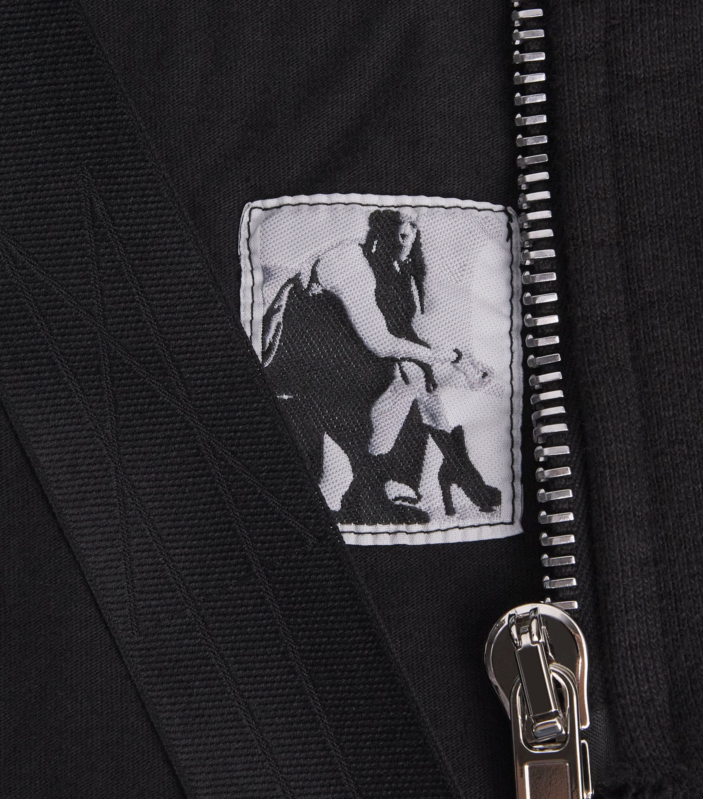 Rick Owens Mens Stretch-Cotton Gimp Coat Black Image 6