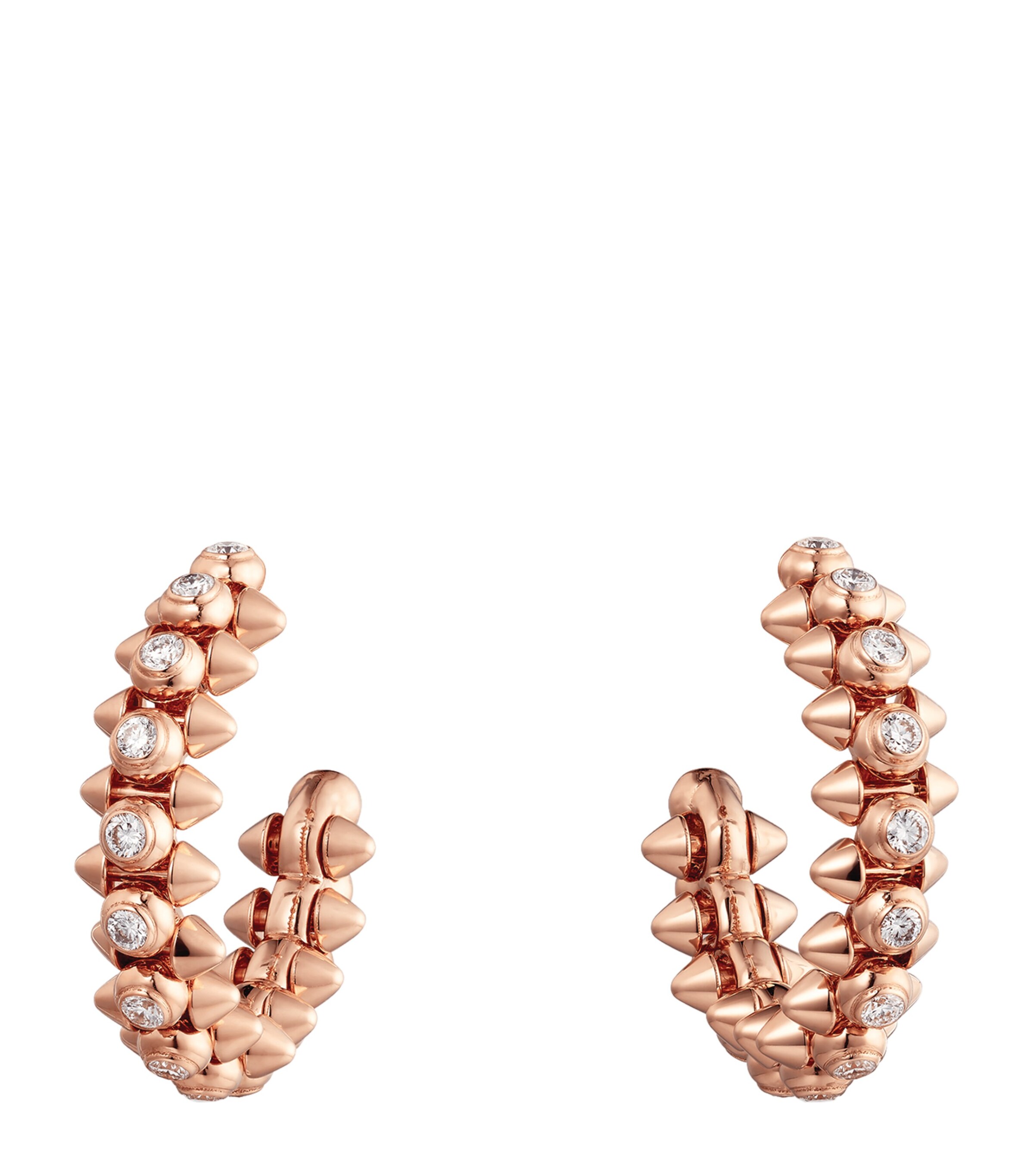 Rose Gold and Diamond Clash de Cartier Hoop Earrings ROSE GOLD Image 3