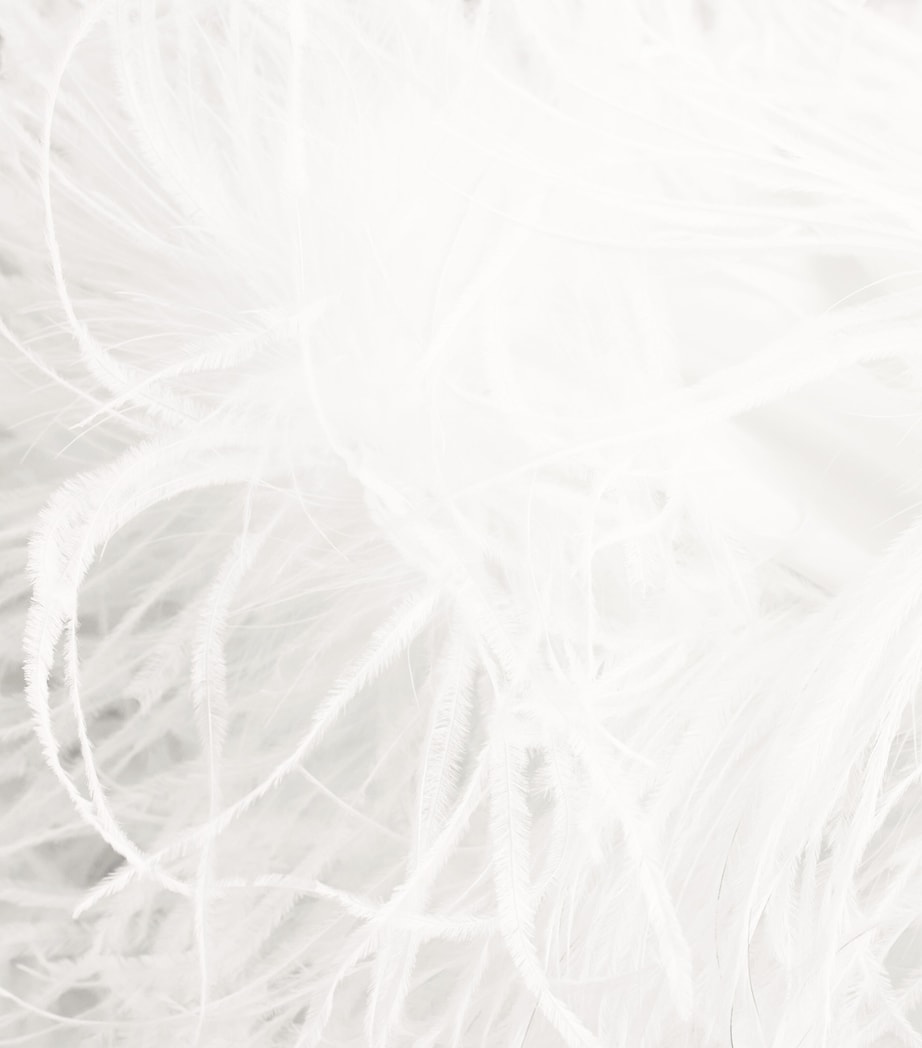 Oséree Womens Feather Mini Dress Pearl Image 6