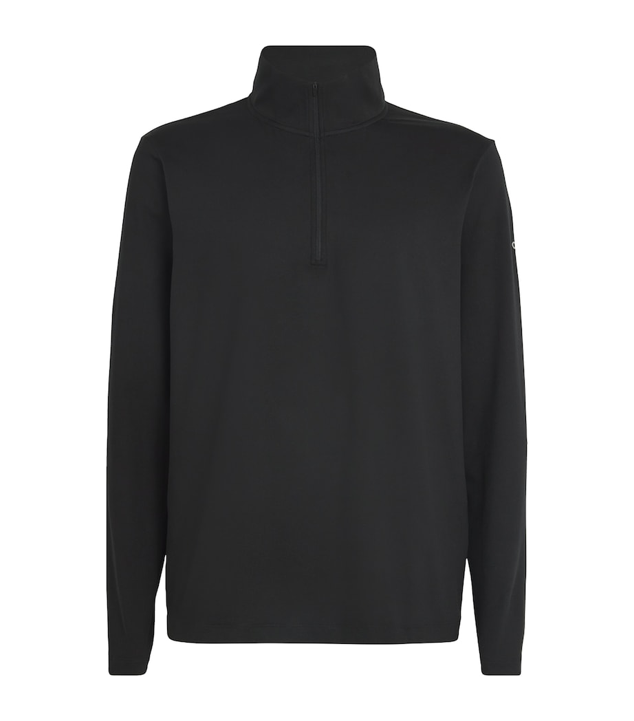 Alo Yoga Mens Conquer Reform Quarter-Zip Top Black Image 1