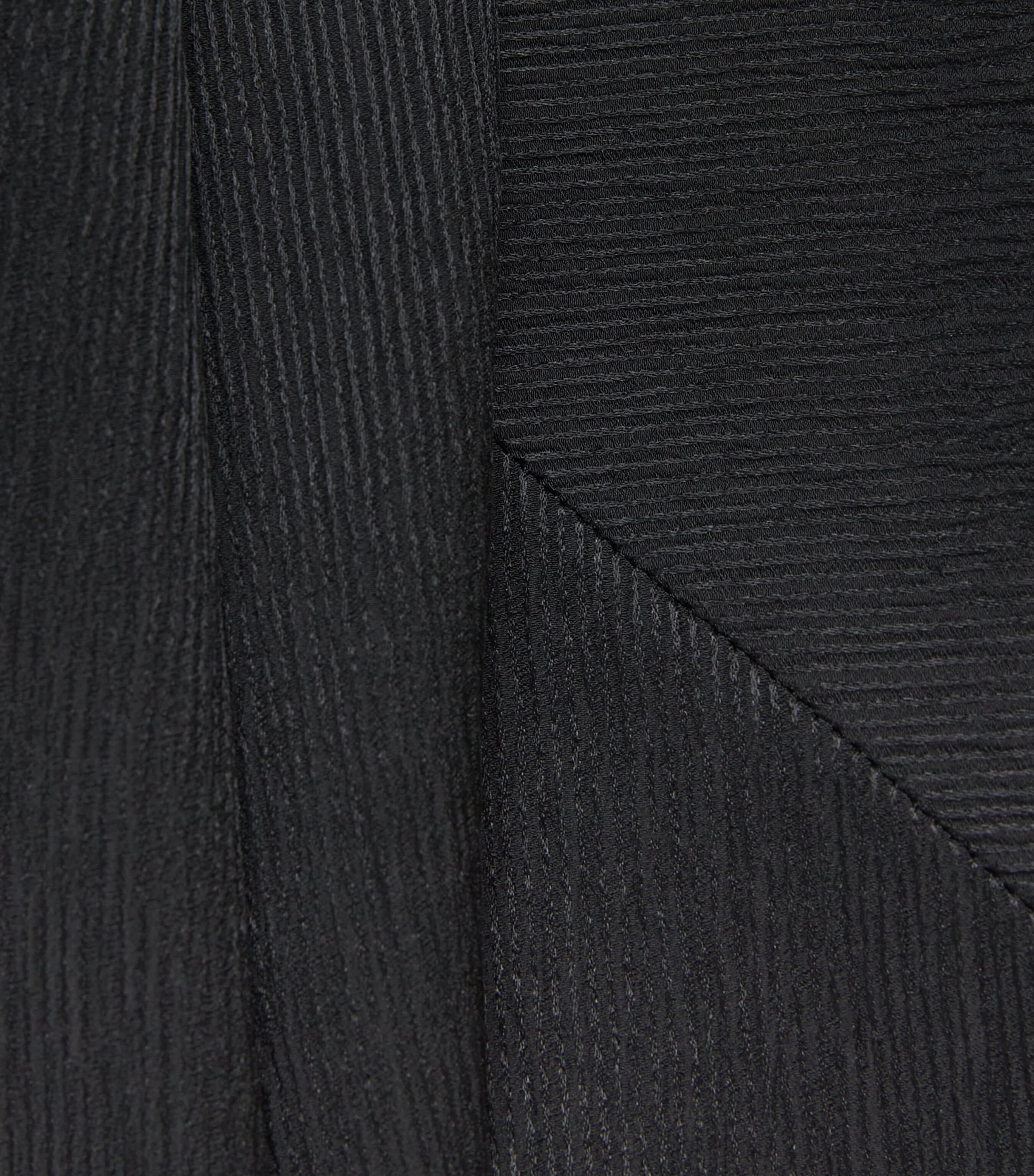 Silk Plissé Scoop-Neck Top BLACK Image 5