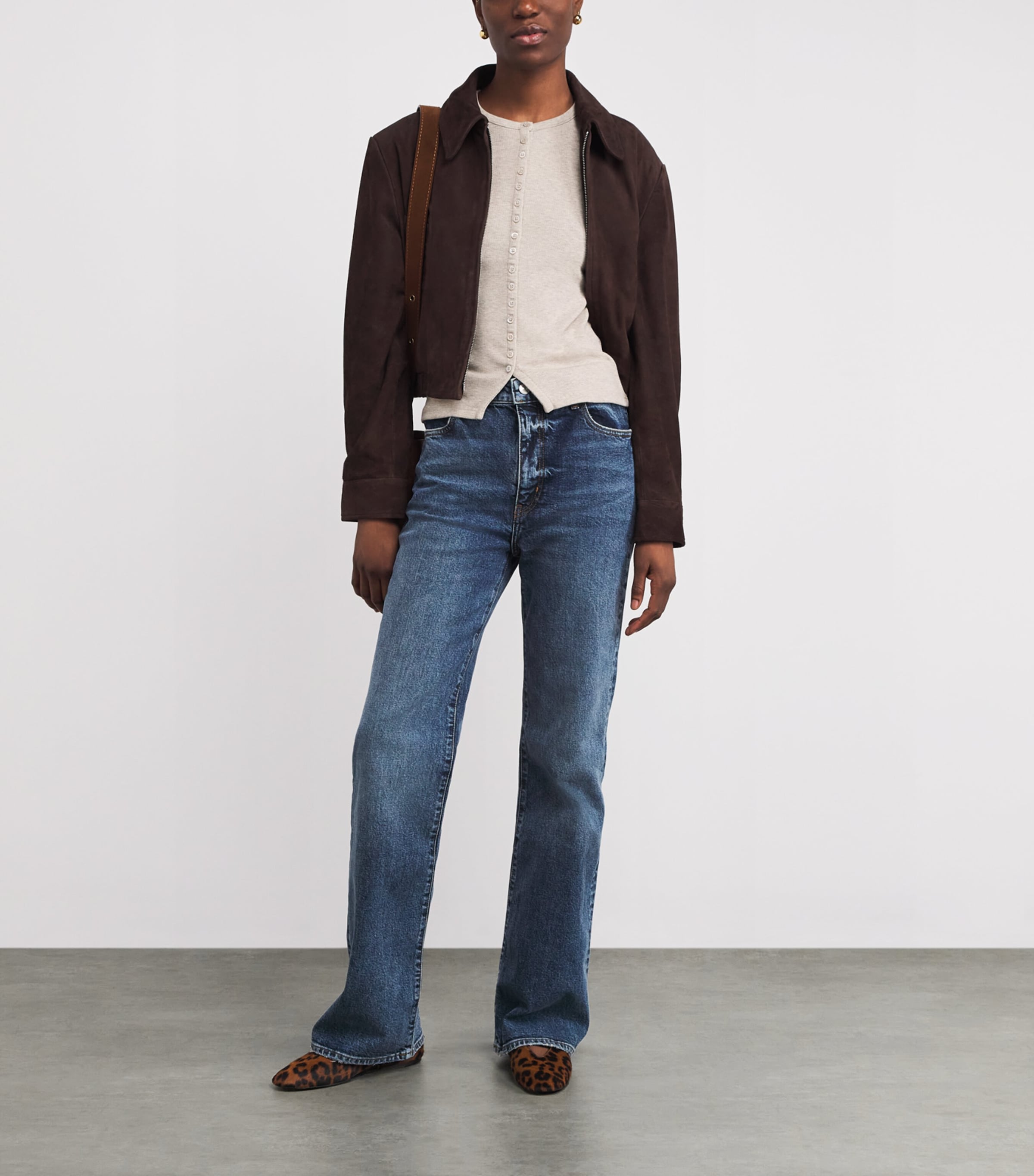 Modal-Blend Button-Up Cardigan OMHR Image 2