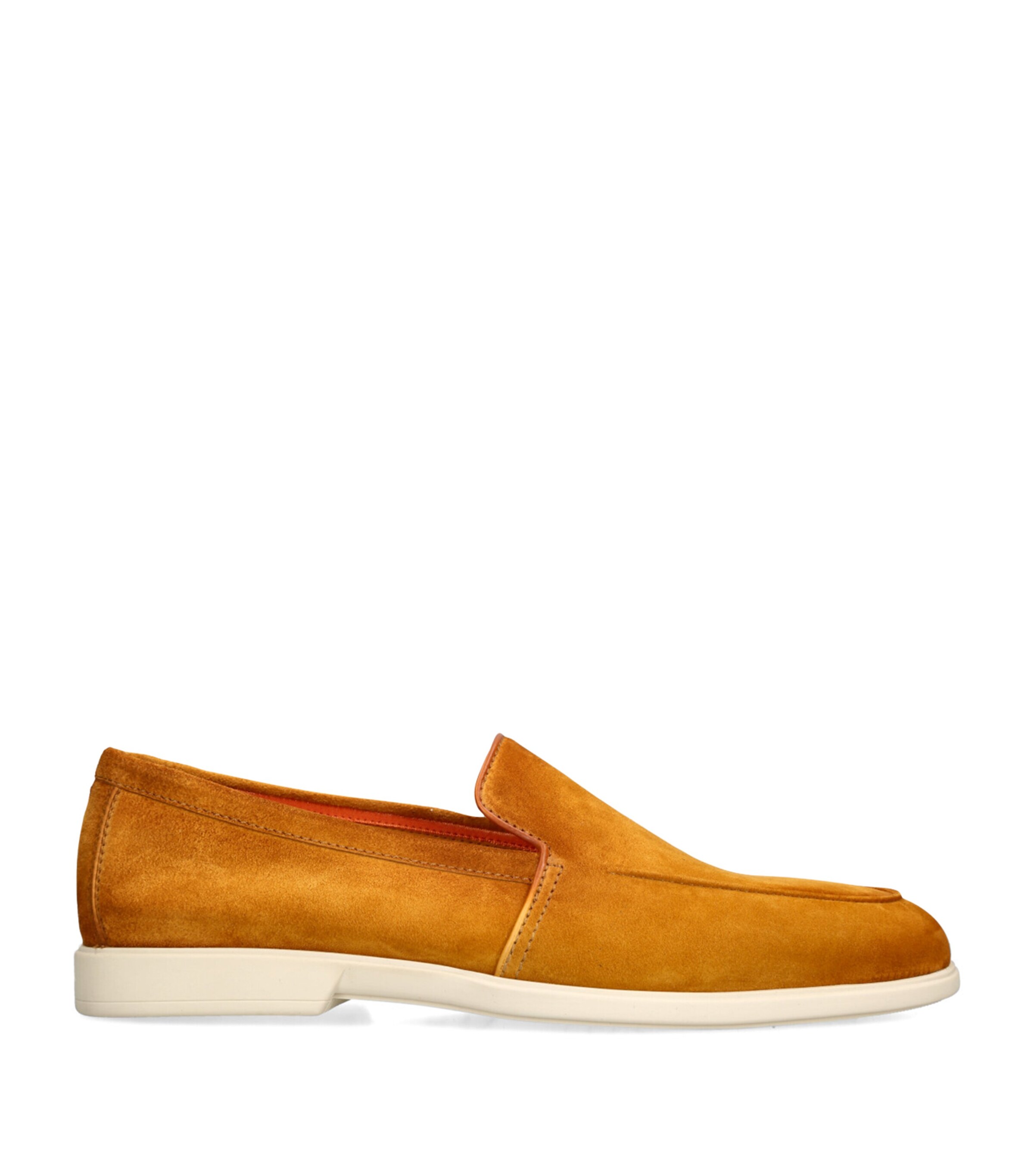 Santoni Suede Malibu Loafers Yellow Image 1