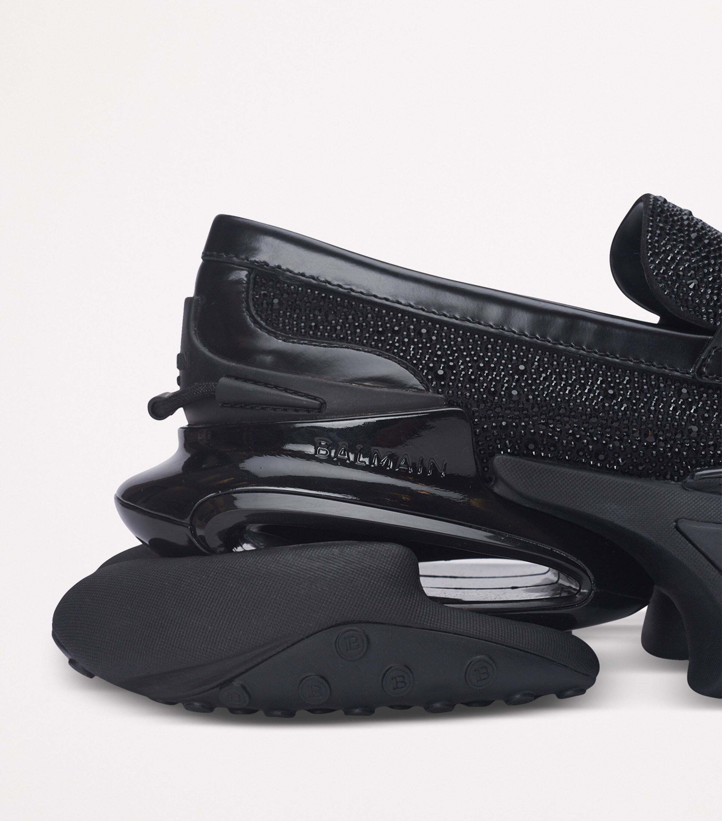 Rhinestone-Embellished Unicorn Loafers EAW NOIR/CRISTAL Image 3