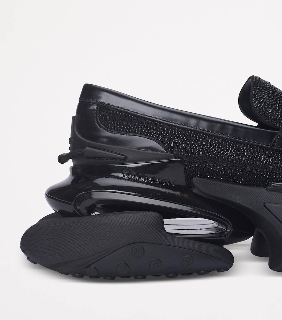 Rhinestone-Embellished Unicorn Loafers EAW NOIR/CRISTAL Image 3