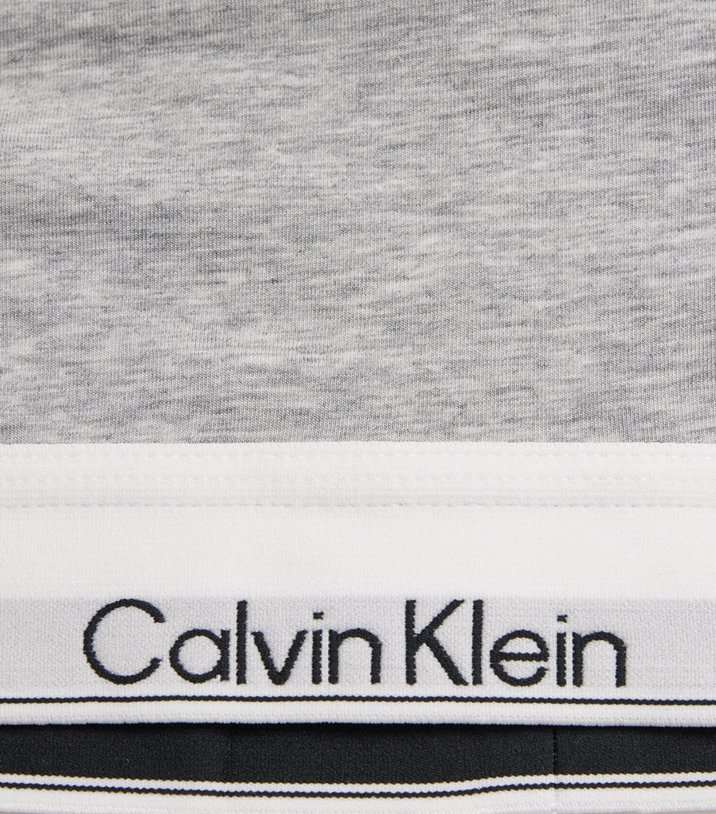 Calvin Klein Womens Cotton-Blend Icon Unlined Bralette Grey Heather Image 4