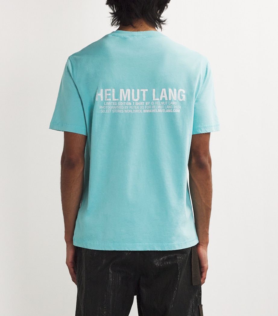Cotton Postcard T-Shirt Q2S TEAL Image 4