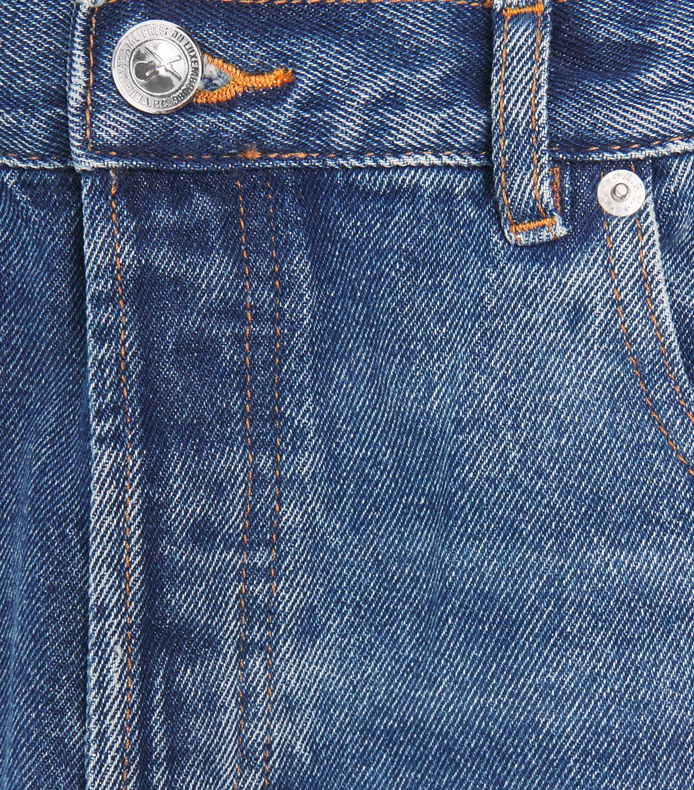 A.P.C. Mens Fairfax Wide-Leg Jeans Ial Washed Indigo Image 6