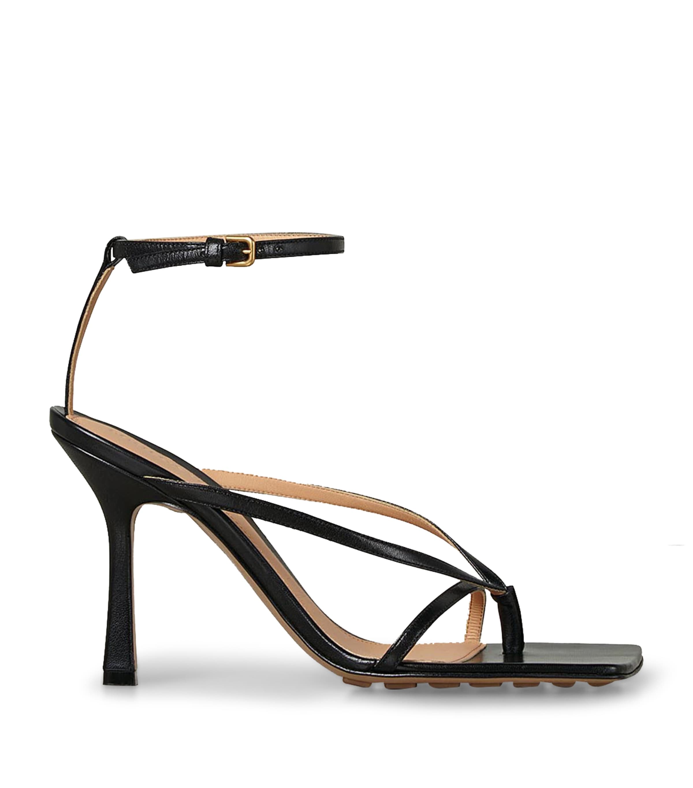Leather Stretch Sandals 90 NERO/NERO Image 2
