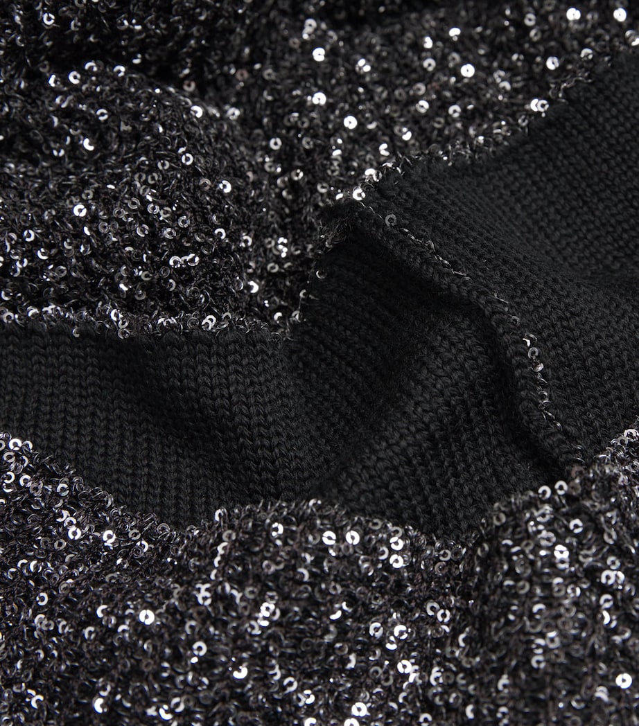 Sequin Off-The-Shoulder Gown 1000 BLACK Image 4
