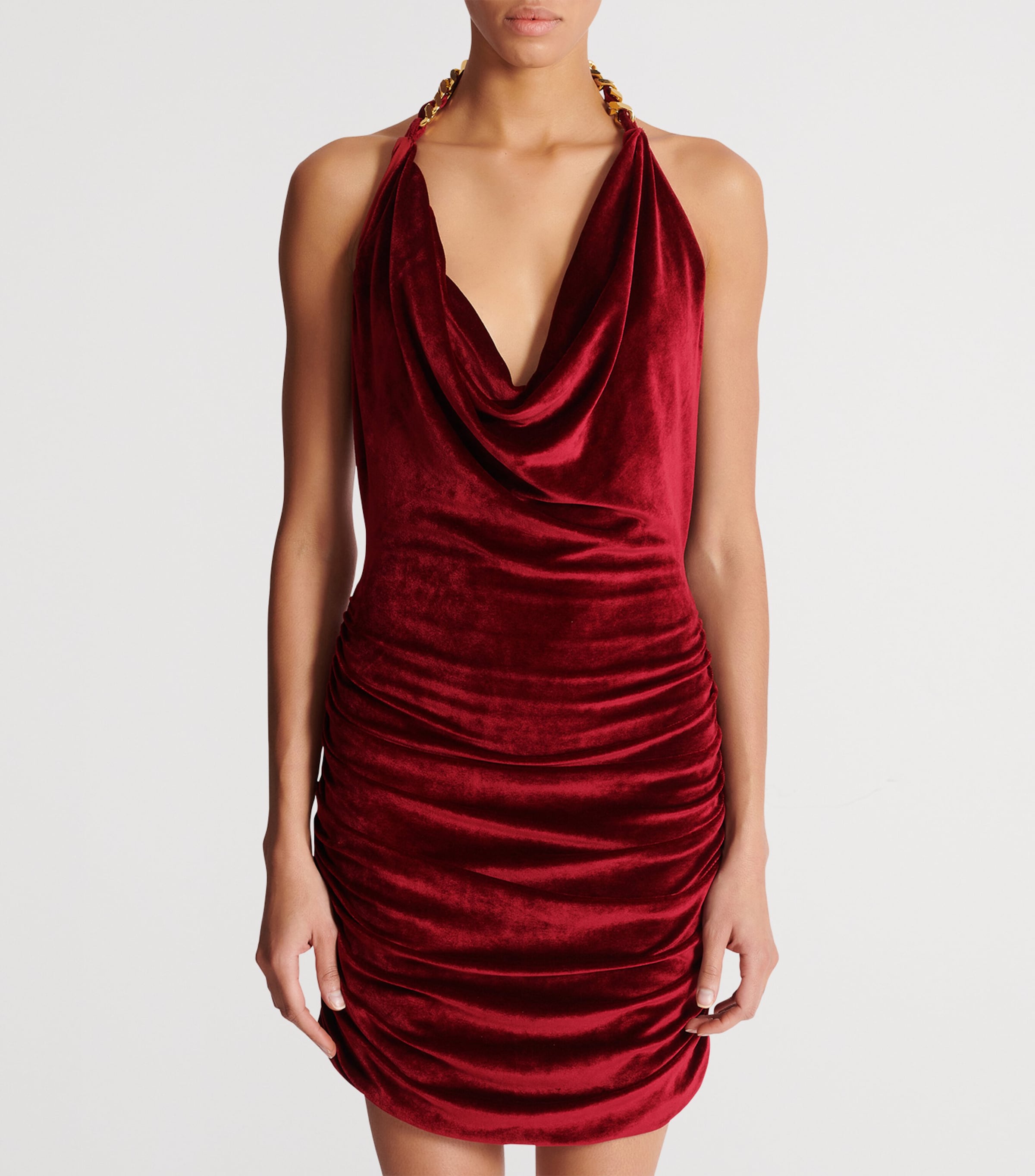 Balmain Velvet Mini Dress | Harrods US