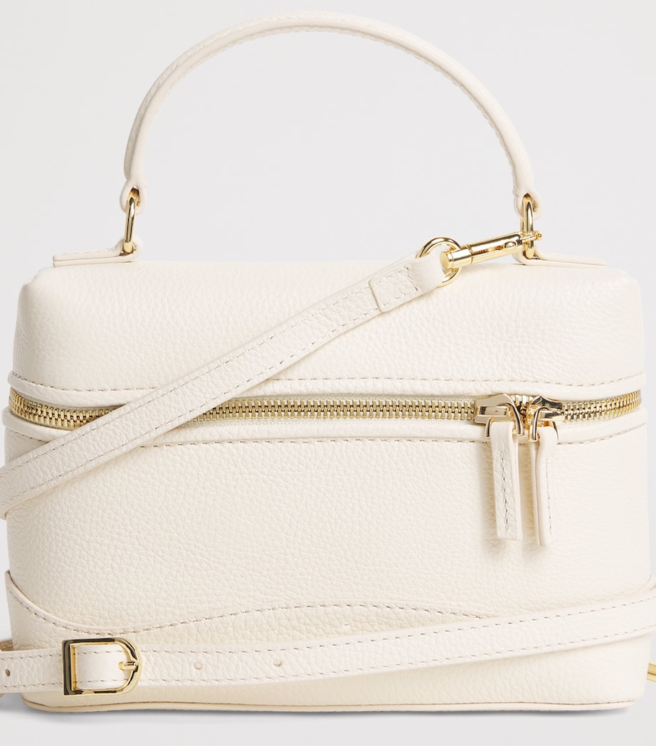 Sandro Paris Leather Tangolino Vanity Bag Ecru Image 6