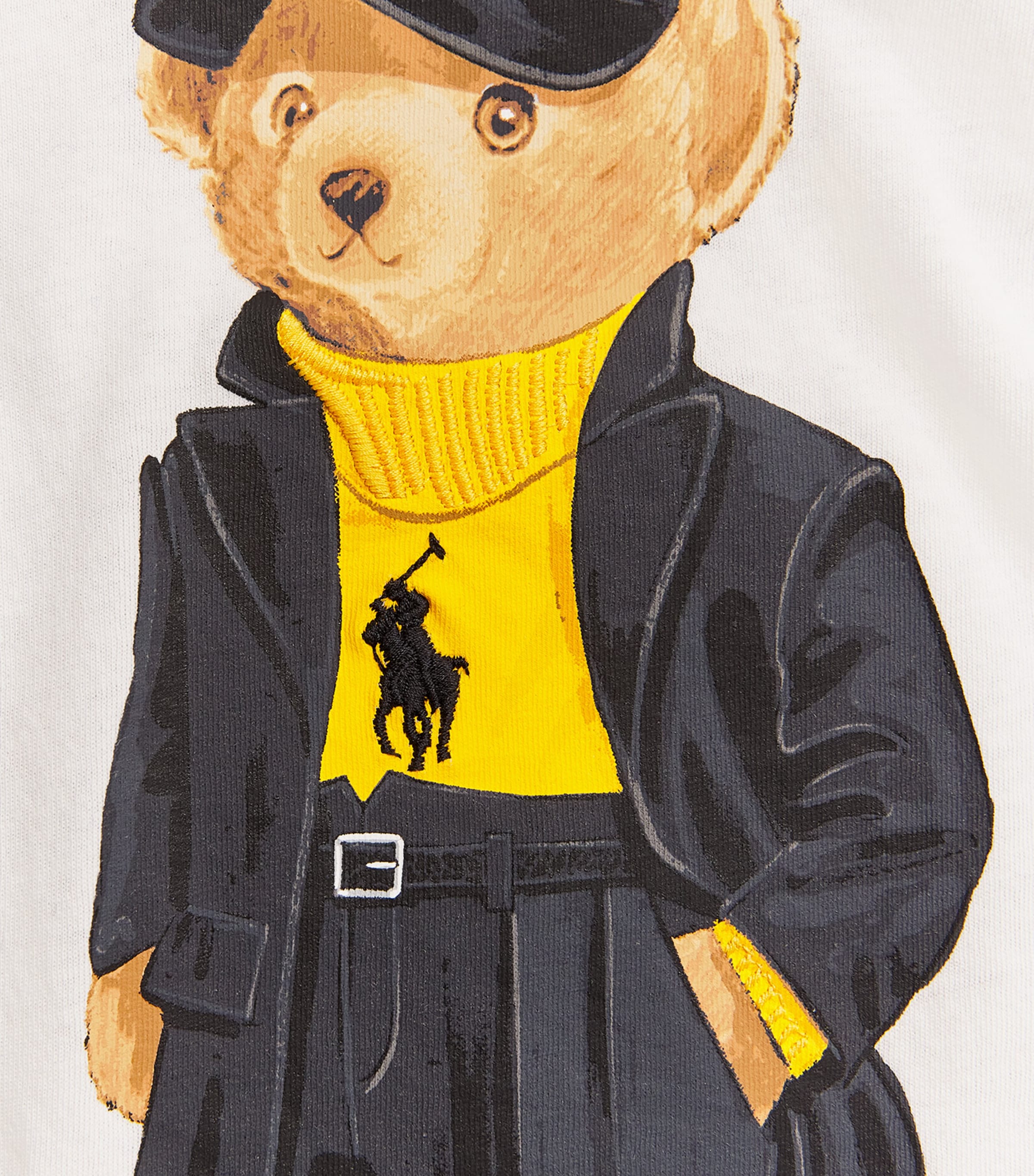 Cotton Polo Bear T-Shirt DECKWASH WHITE Image 5