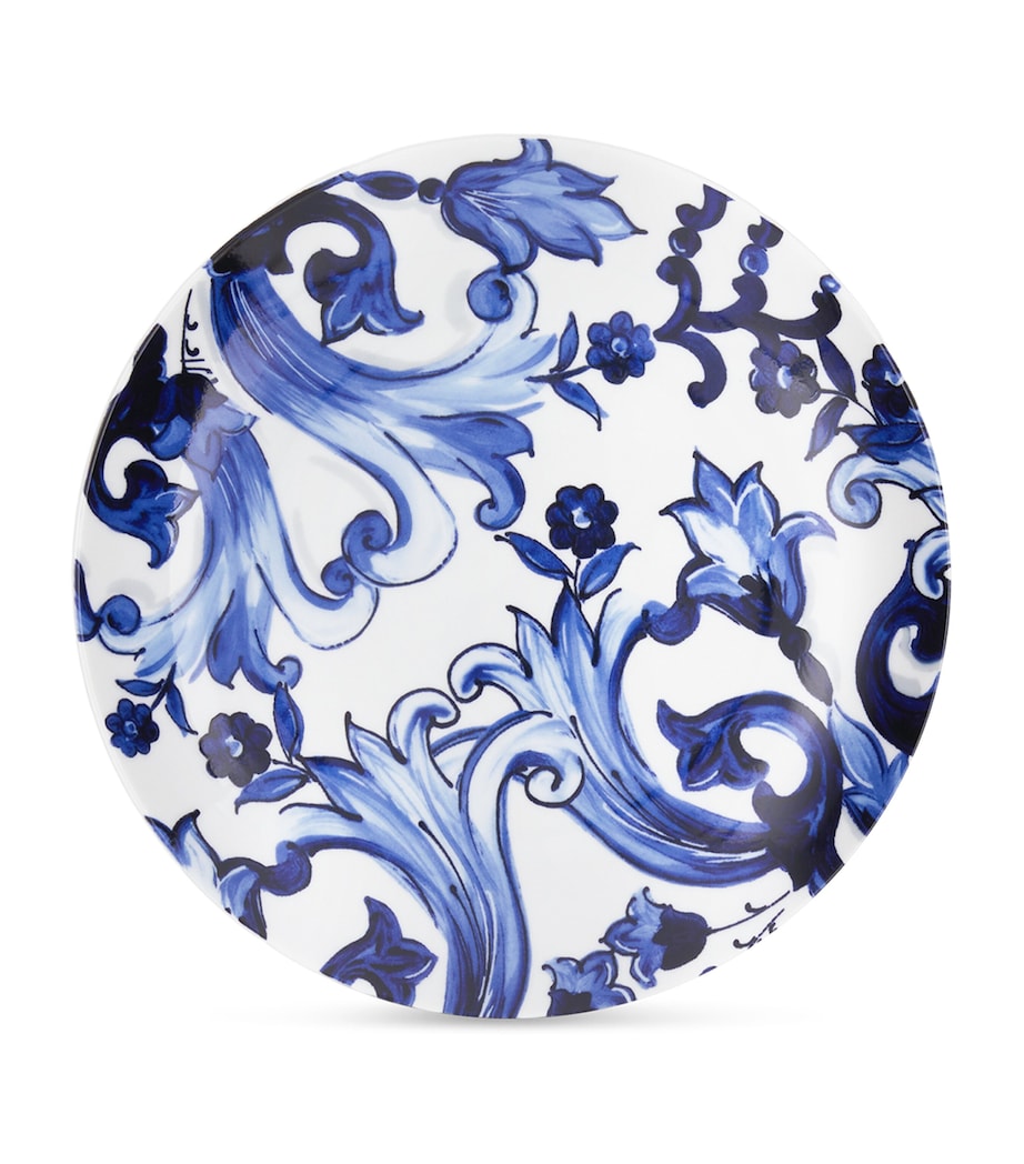 Dolce&Gabbana Casa Set of 2 Blu Mediterraneo Dinner Plates (26cm) Fiore Pic Blu Image 1