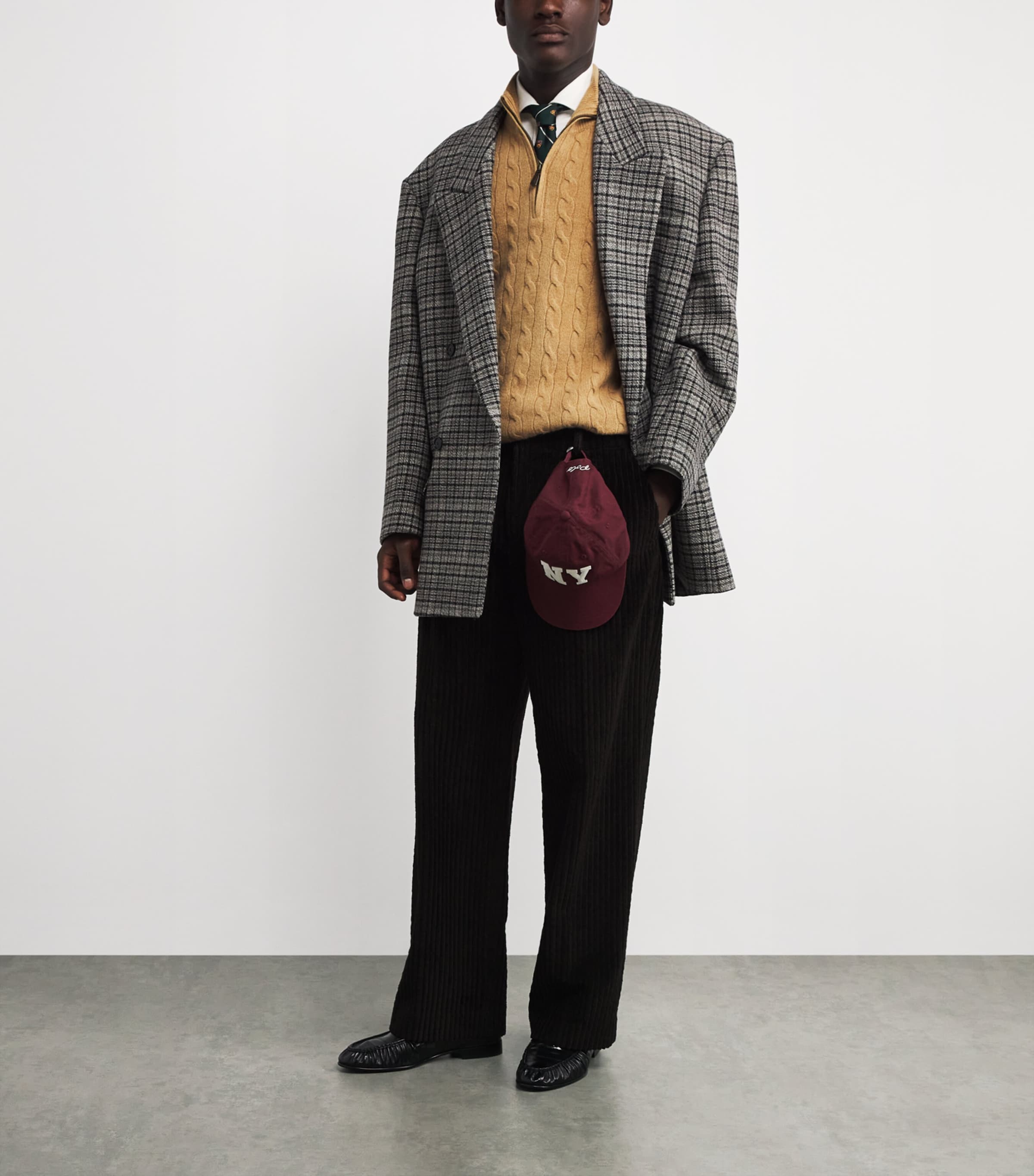 Wool-Cashmere Quarter-Zip Sweater BROWN Image 2